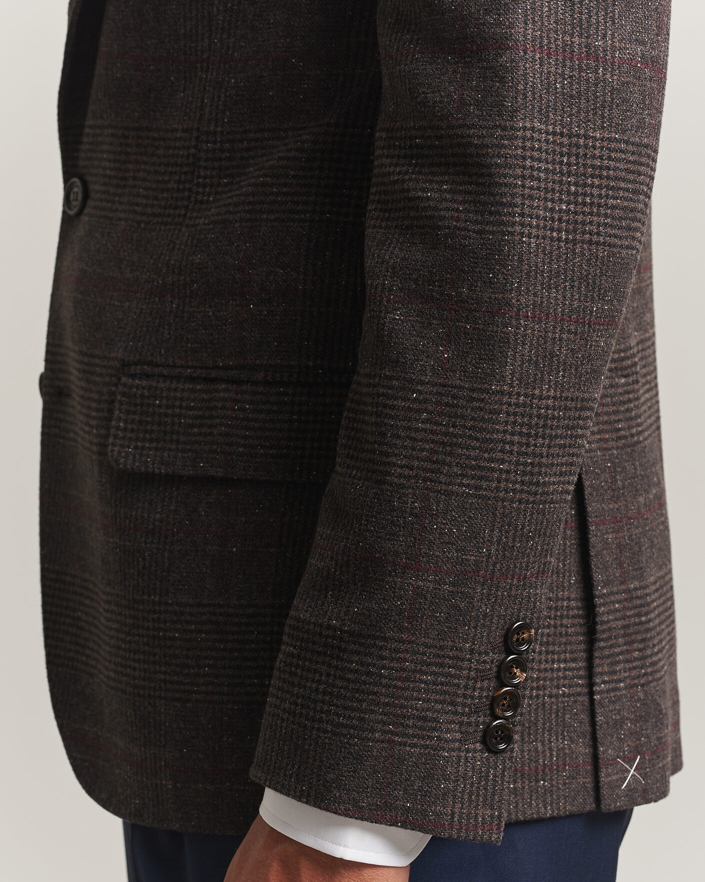 Heren | Blazers | Brunello Cucinelli | Cashmere/Silk Prince Of Wales Blazer Dark Brown