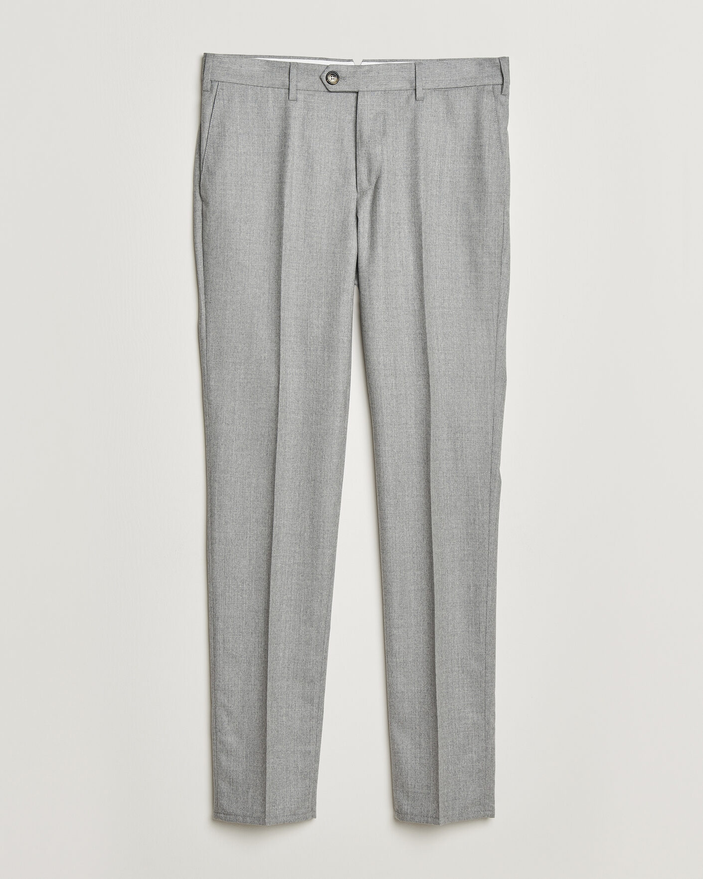 Heren | Broeken | Brunello Cucinelli | Slim Fit Flannel Trousers Light Grey