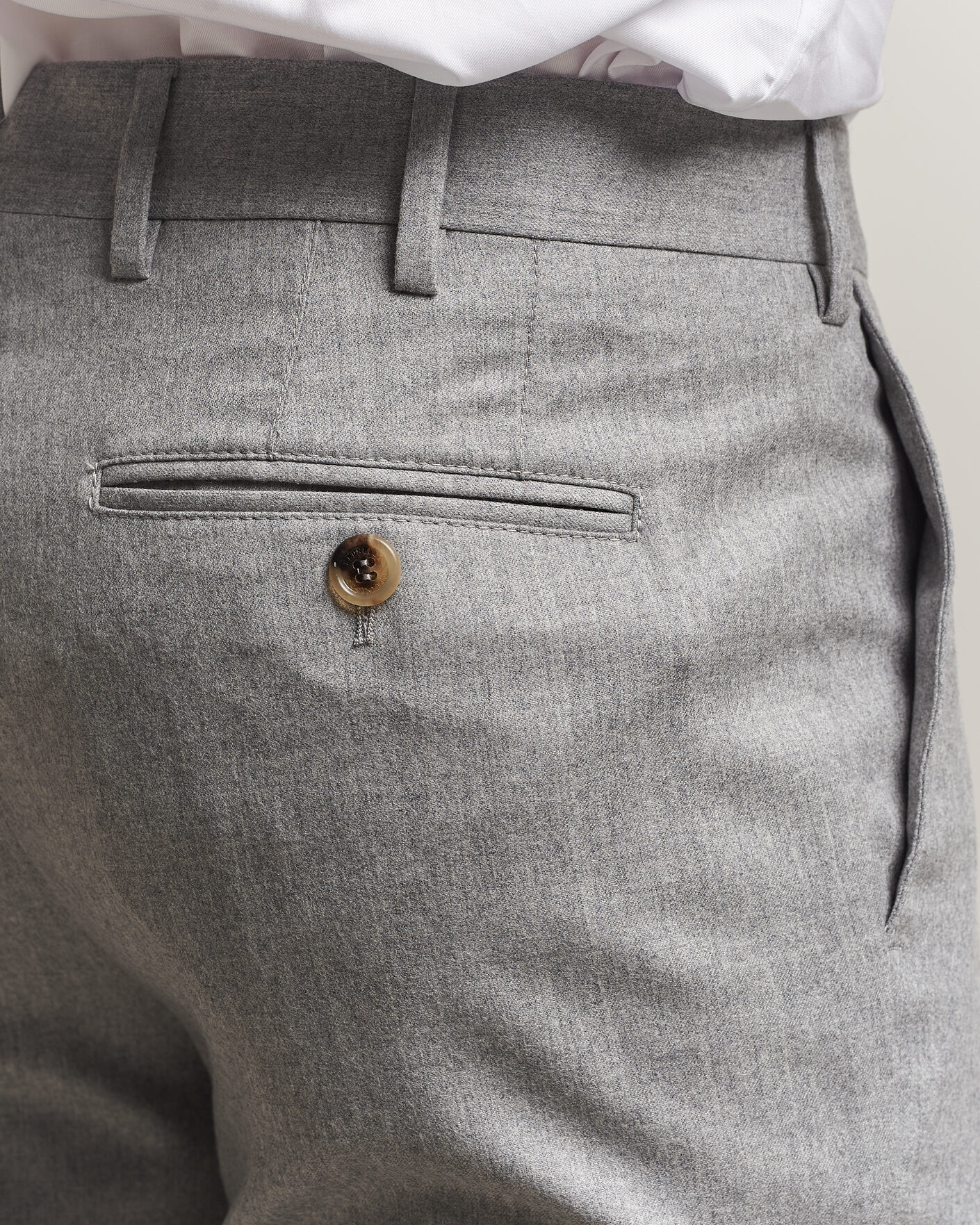 Heren | Broeken | Brunello Cucinelli | Slim Fit Flannel Trousers Light Grey