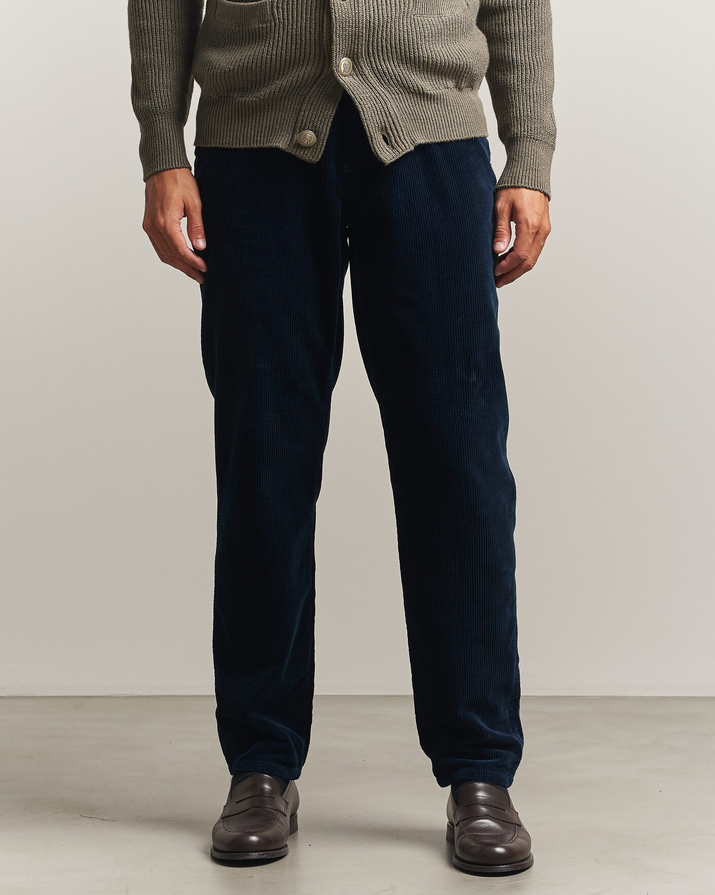Heren | Broeken | Brunello Cucinelli | Leisure Fit Corduroy 5-Pocket Pants Navy