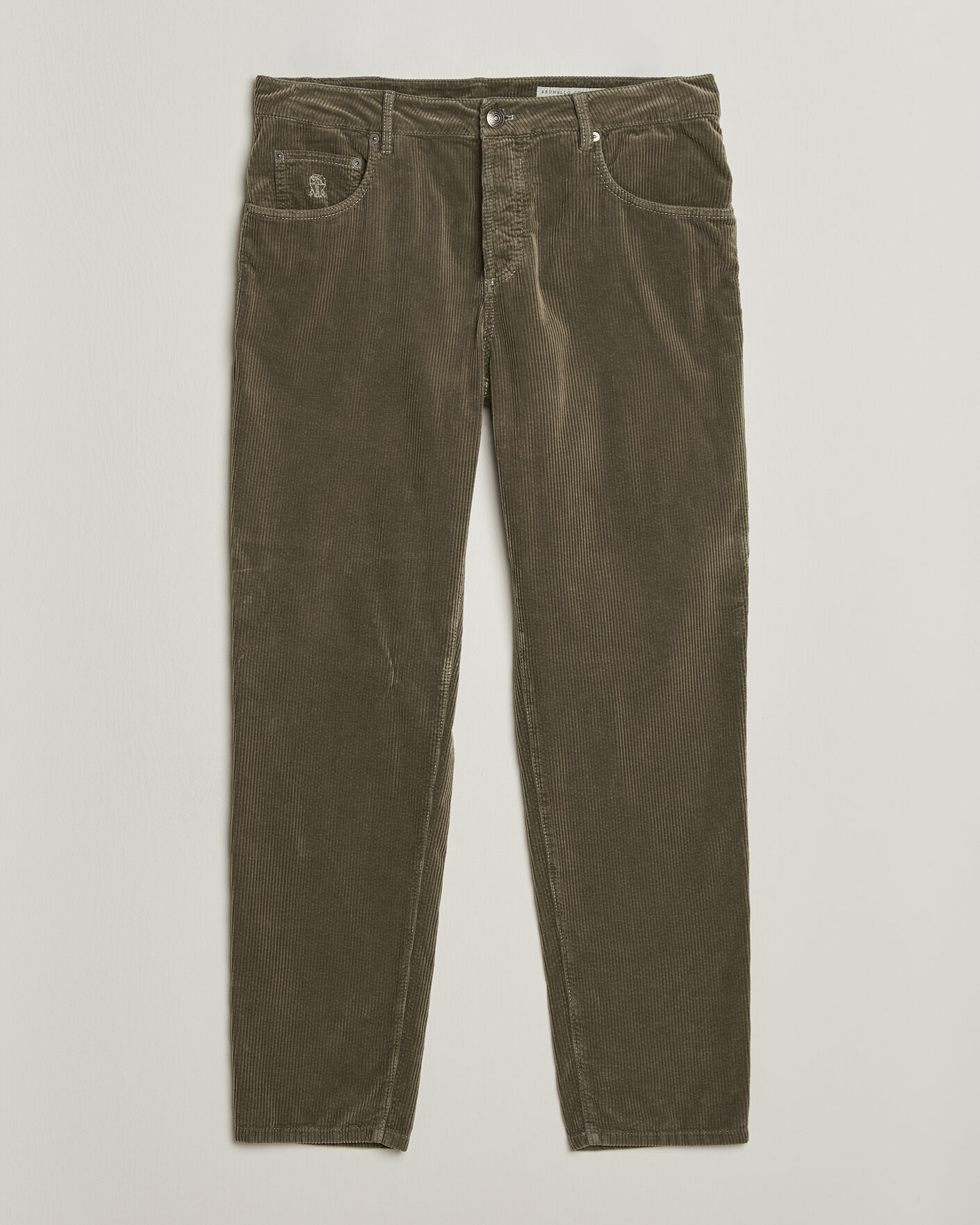 Heren | Broeken | Brunello Cucinelli | Leisure Fit Corduroy 5-Pocket Pants Olive