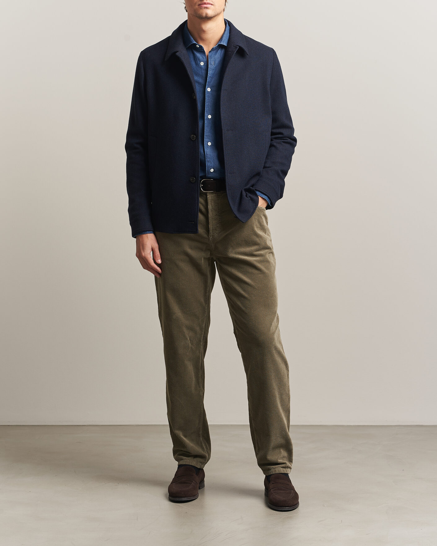 Heren | Broeken | Brunello Cucinelli | Leisure Fit Corduroy 5-Pocket Pants Olive