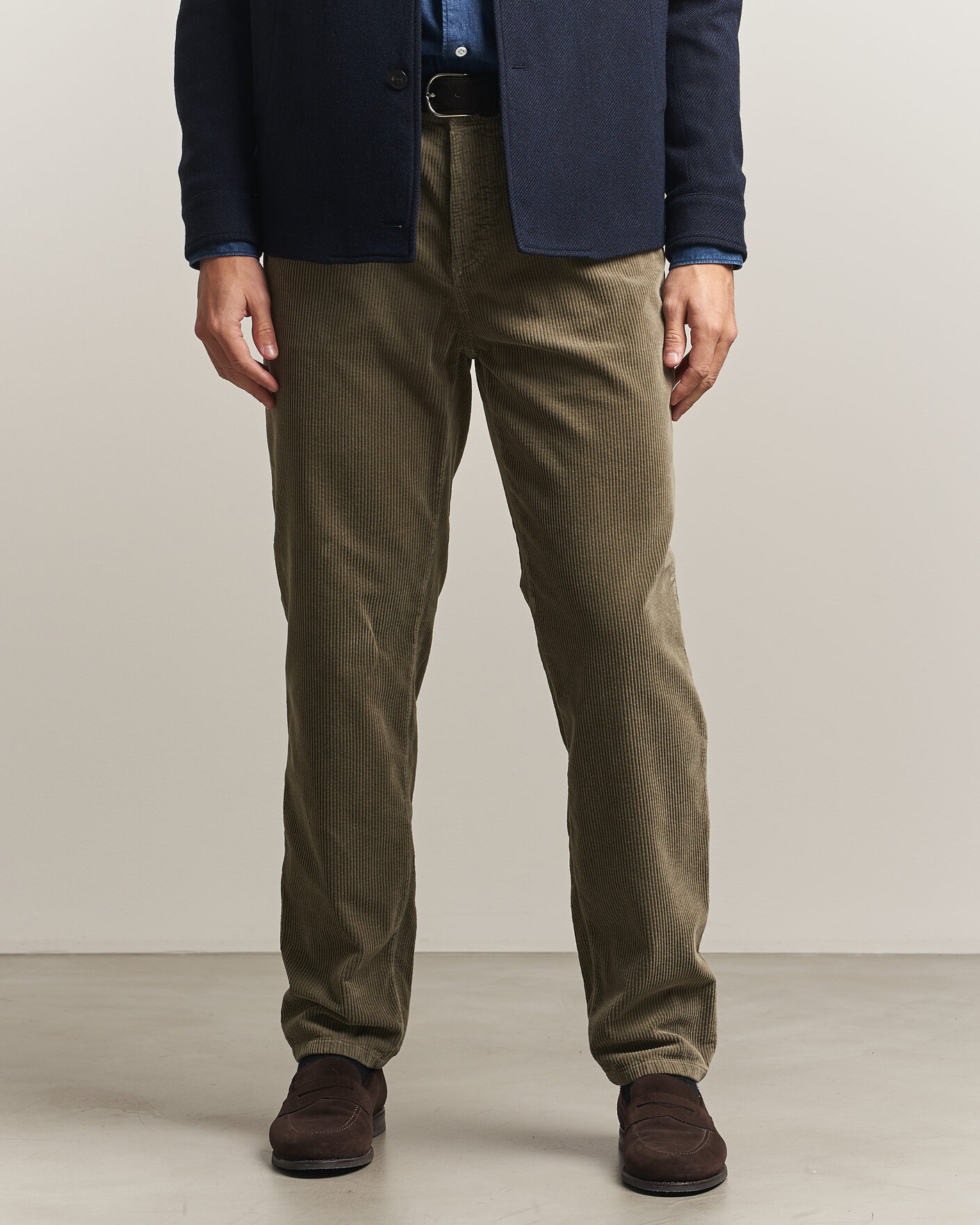Heren | Broeken | Brunello Cucinelli | Leisure Fit Corduroy 5-Pocket Pants Olive