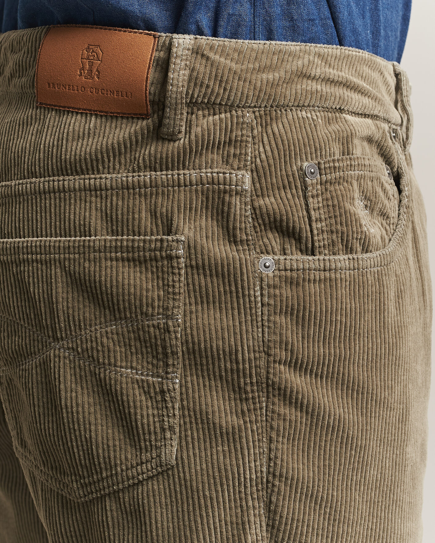 Heren | Broeken | Brunello Cucinelli | Leisure Fit Corduroy 5-Pocket Pants Olive
