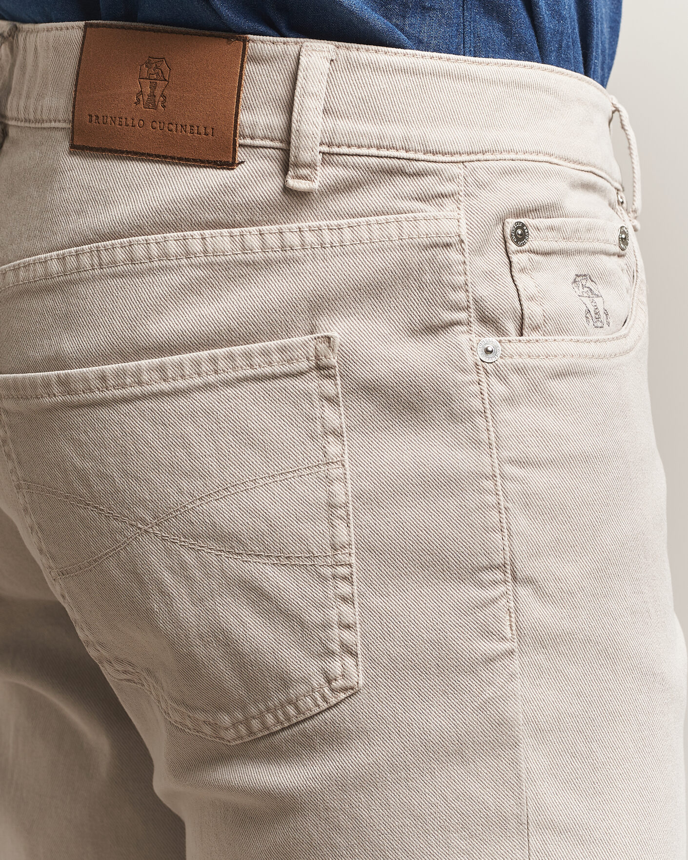 Heren | Broeken | Brunello Cucinelli | Slim Fit Bull Denim Pants Beige