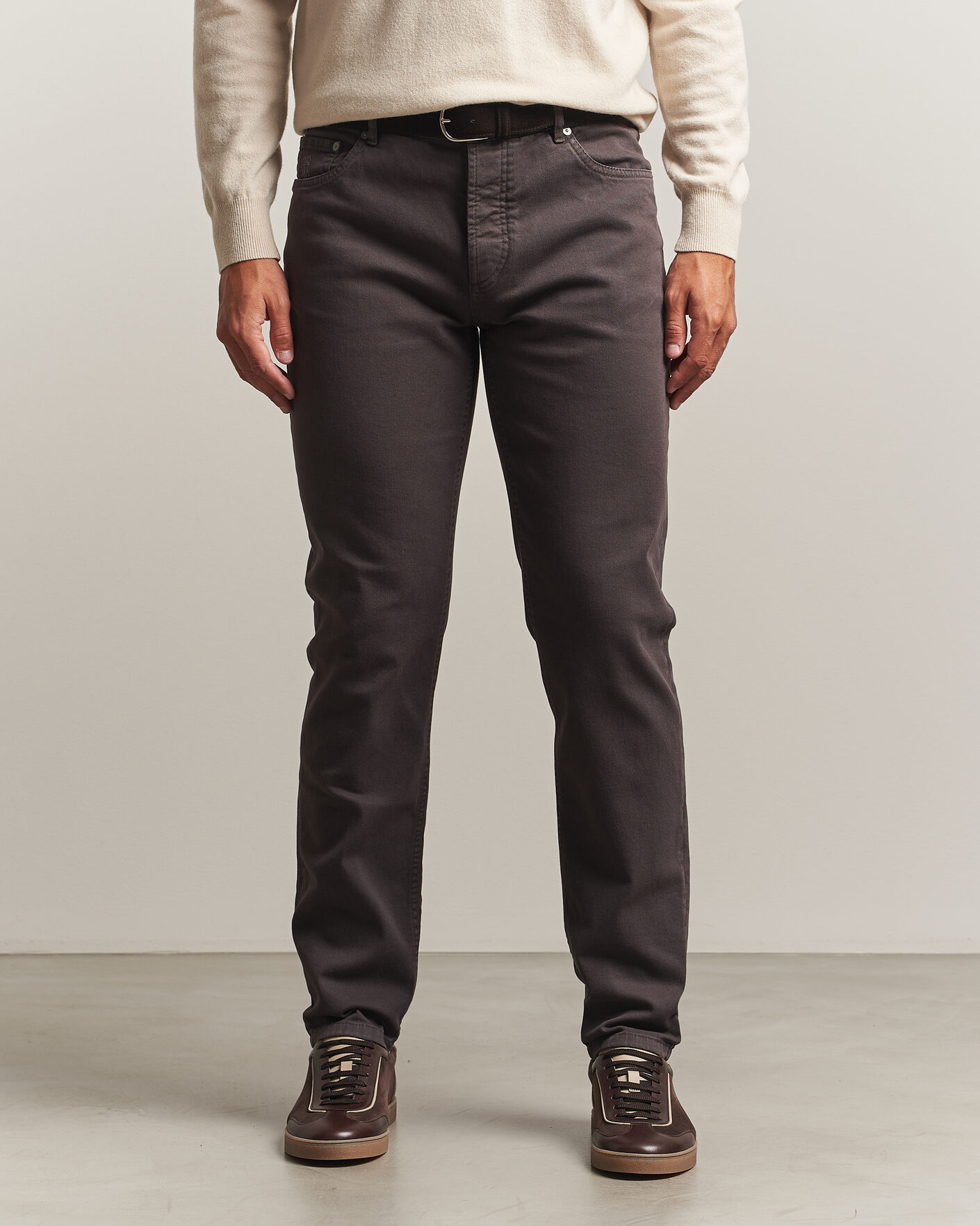 Heren | Broeken | Brunello Cucinelli | Slim Fit Bull Denim Pants Dark Brown