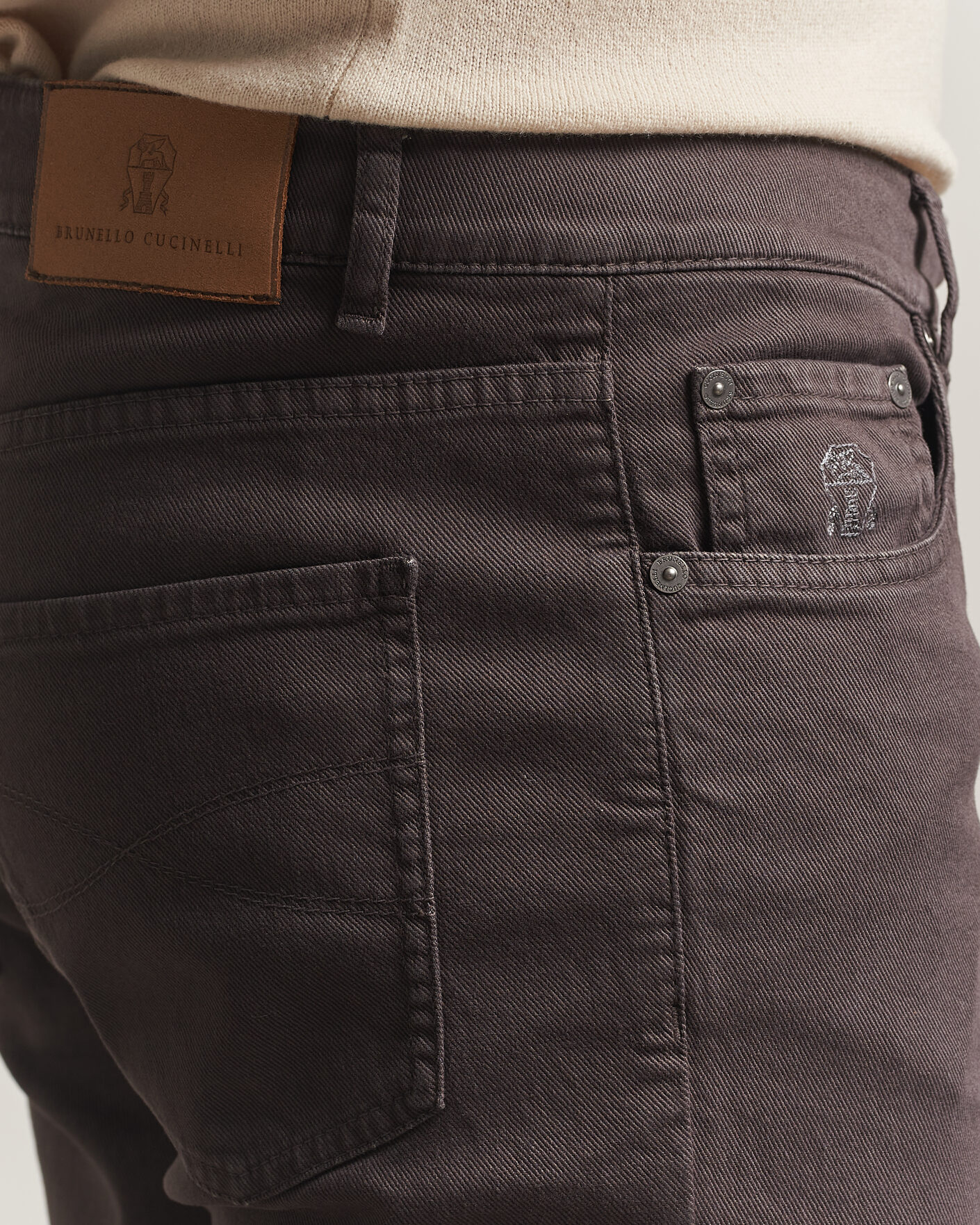 Heren | Broeken | Brunello Cucinelli | Slim Fit Bull Denim Pants Dark Brown