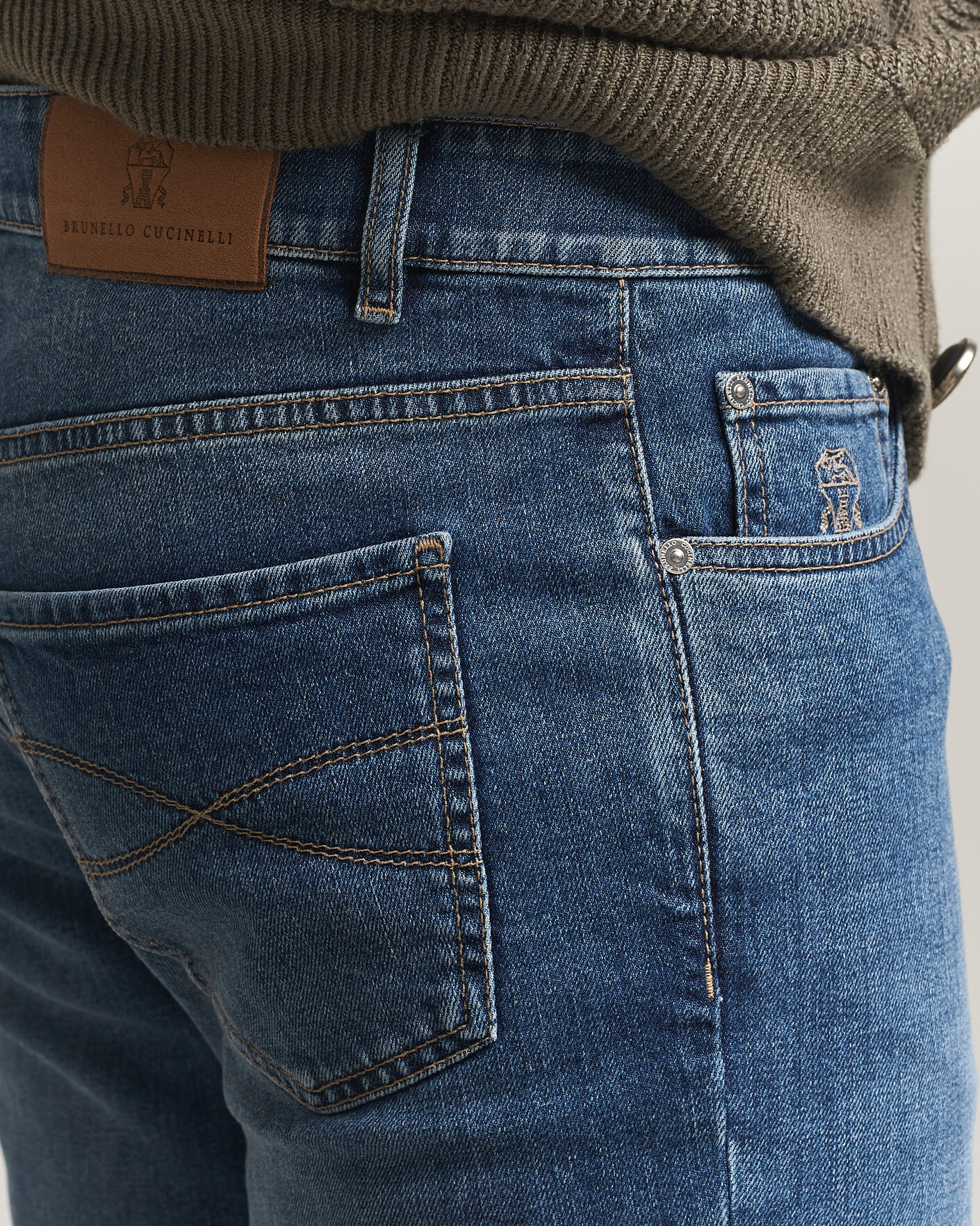 Heren | Broeken | Brunello Cucinelli | Traditional Fit Jeans Medium Wash