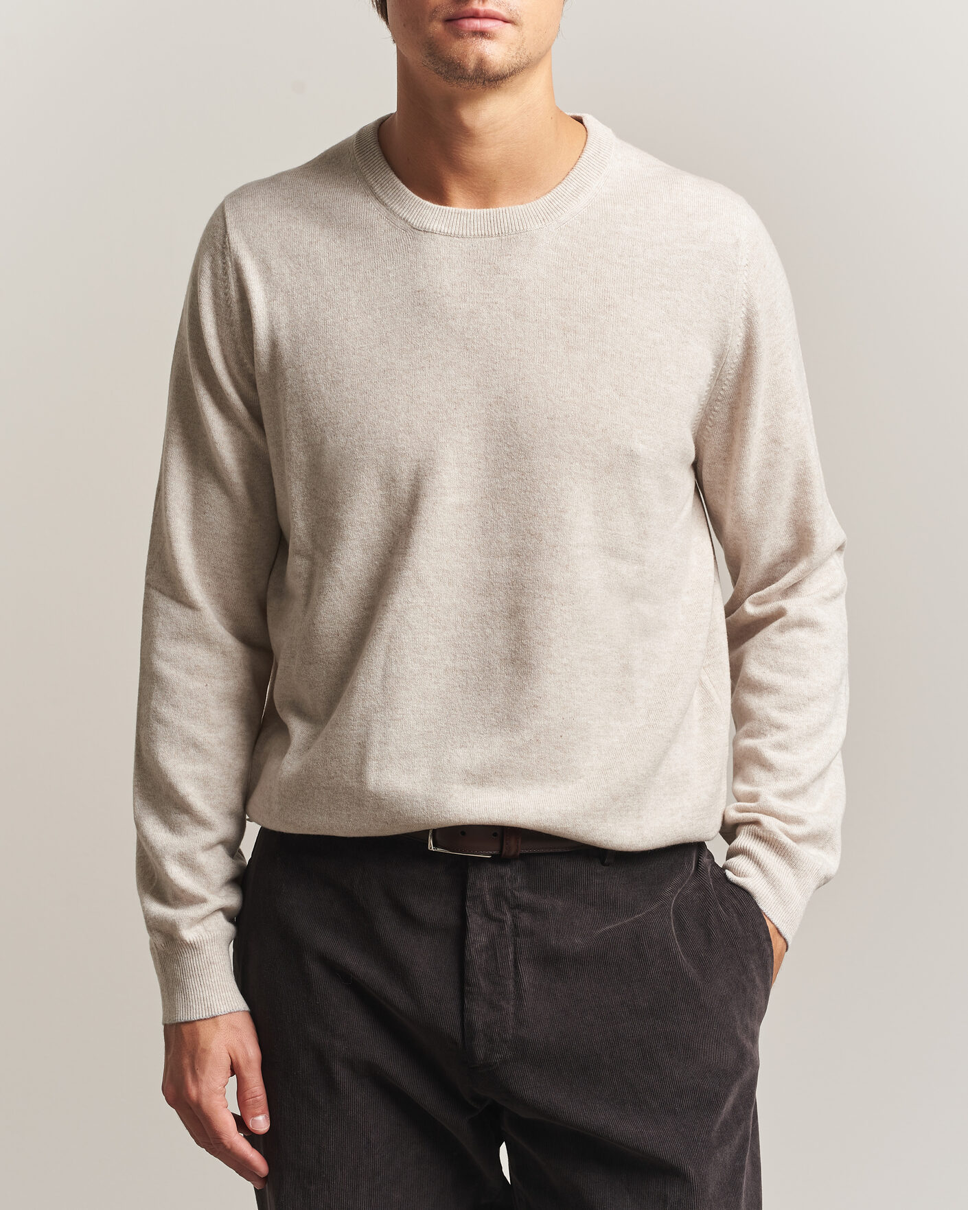 Heren | Truien | Brunello Cucinelli | 2 Ply Cashmere Pullover Oyster