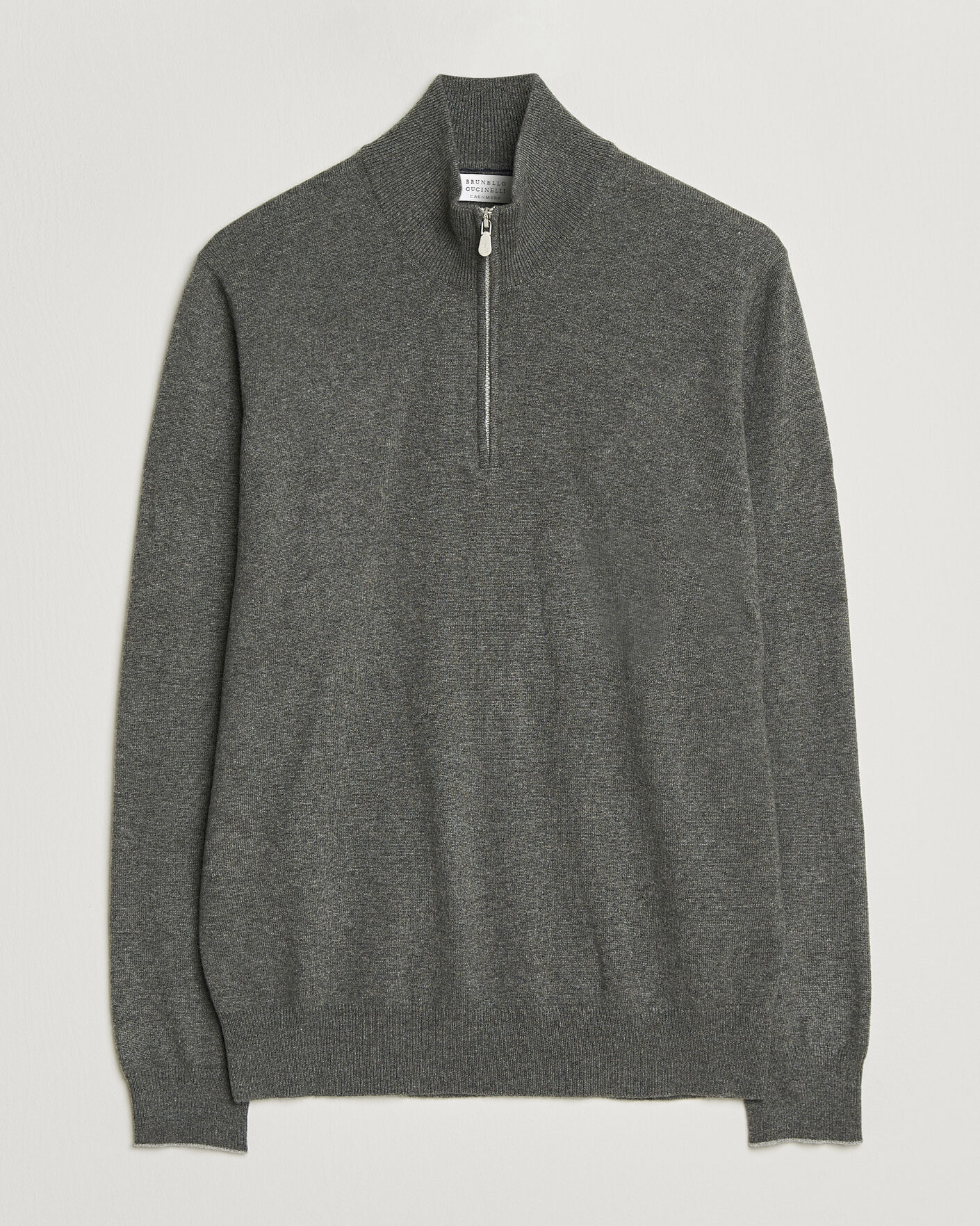 Heren | Truien | Brunello Cucinelli | 2 Ply Cashmere Half Zip Forest Green