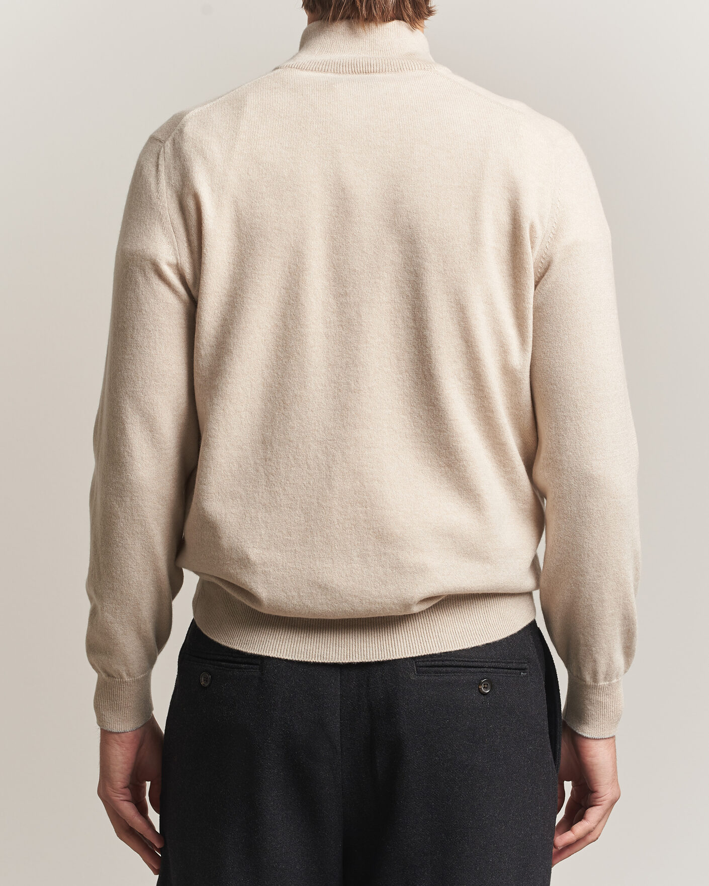 Heren | Truien | Brunello Cucinelli | 2 Ply Cashmere Half Zip Sand