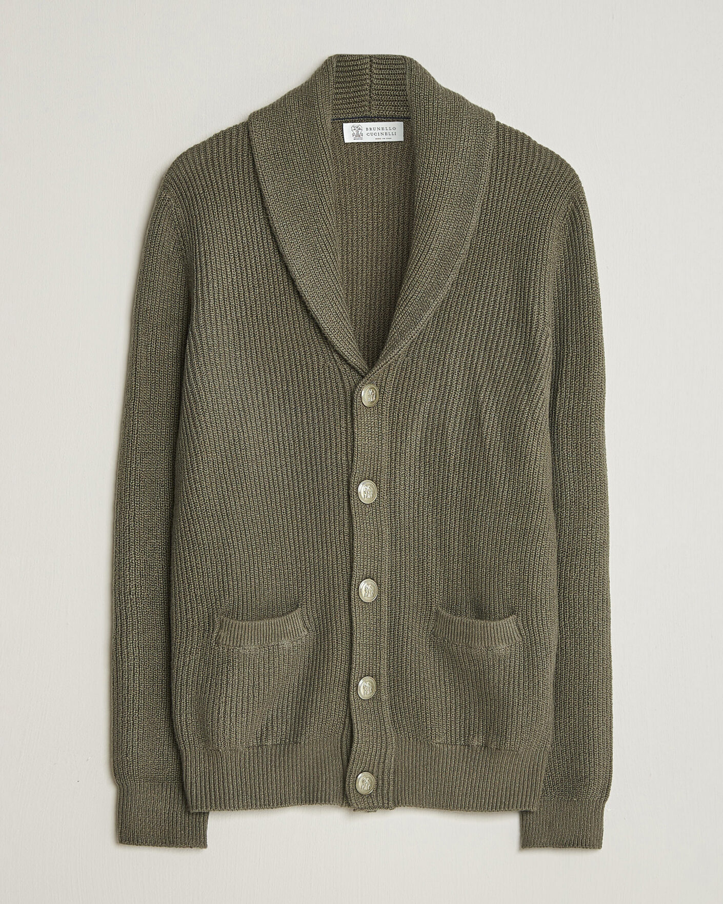 Heren | Truien | Brunello Cucinelli | Shawl Collar Cardigan Forest Green