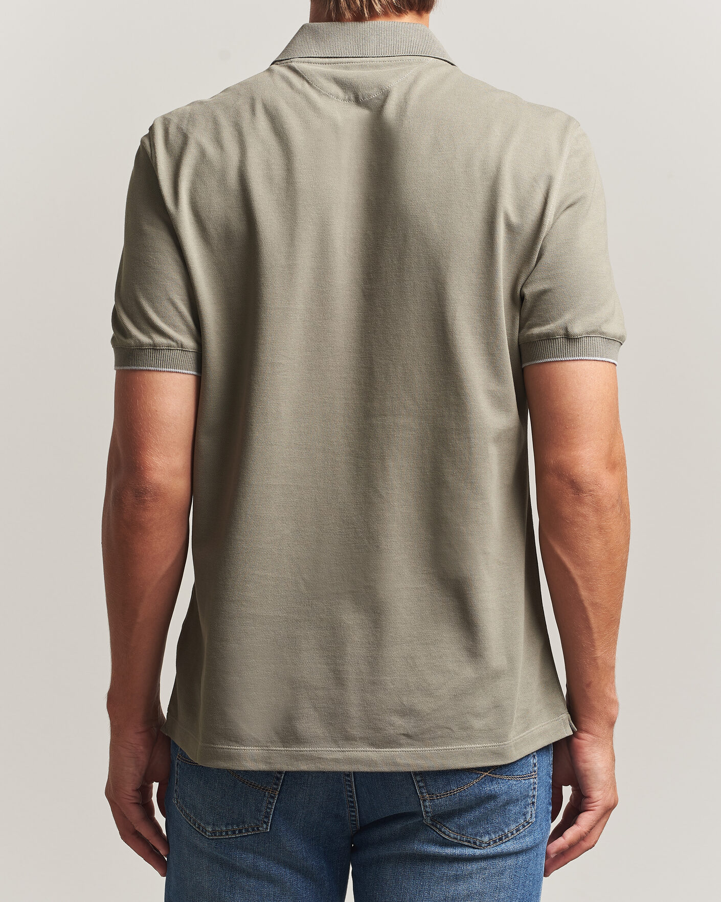 Heren | Polo's | Brunello Cucinelli | Short Sleeve Logo Polo Olive