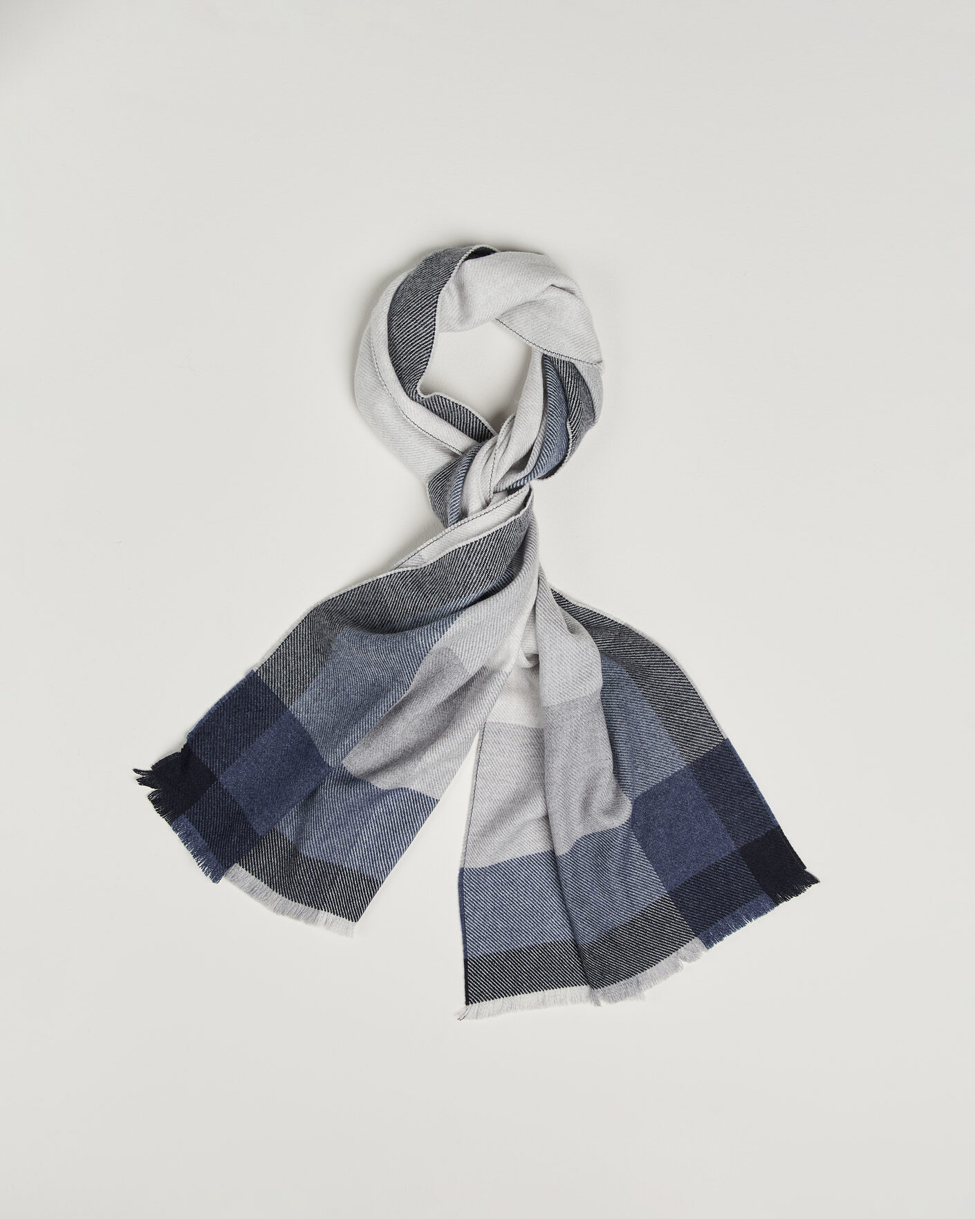 Heren | Sjaals | Brunello Cucinelli | Wool/Cashmere Check Scarf Grey/Navy