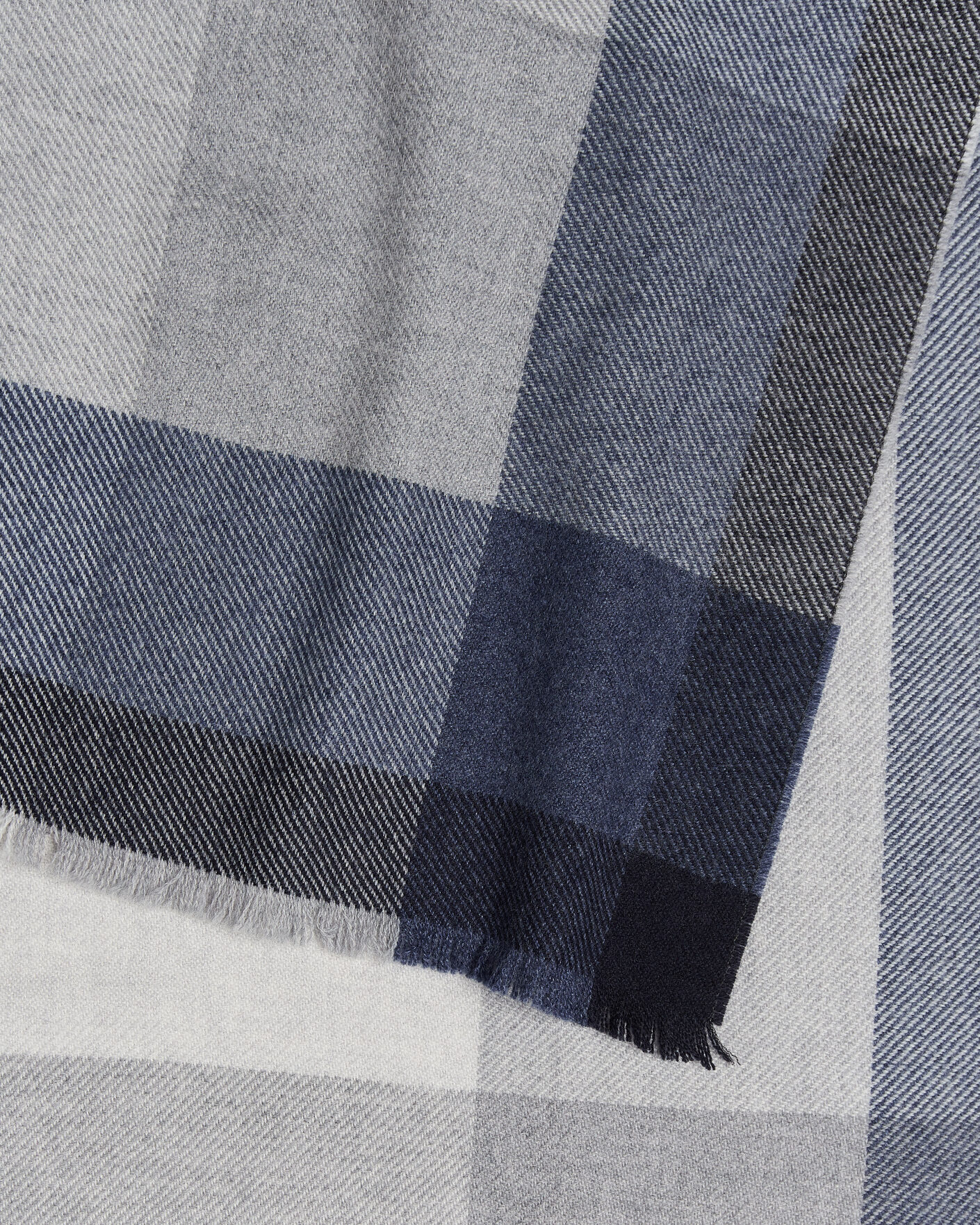 Heren | Sjaals | Brunello Cucinelli | Wool/Cashmere Check Scarf Grey/Navy
