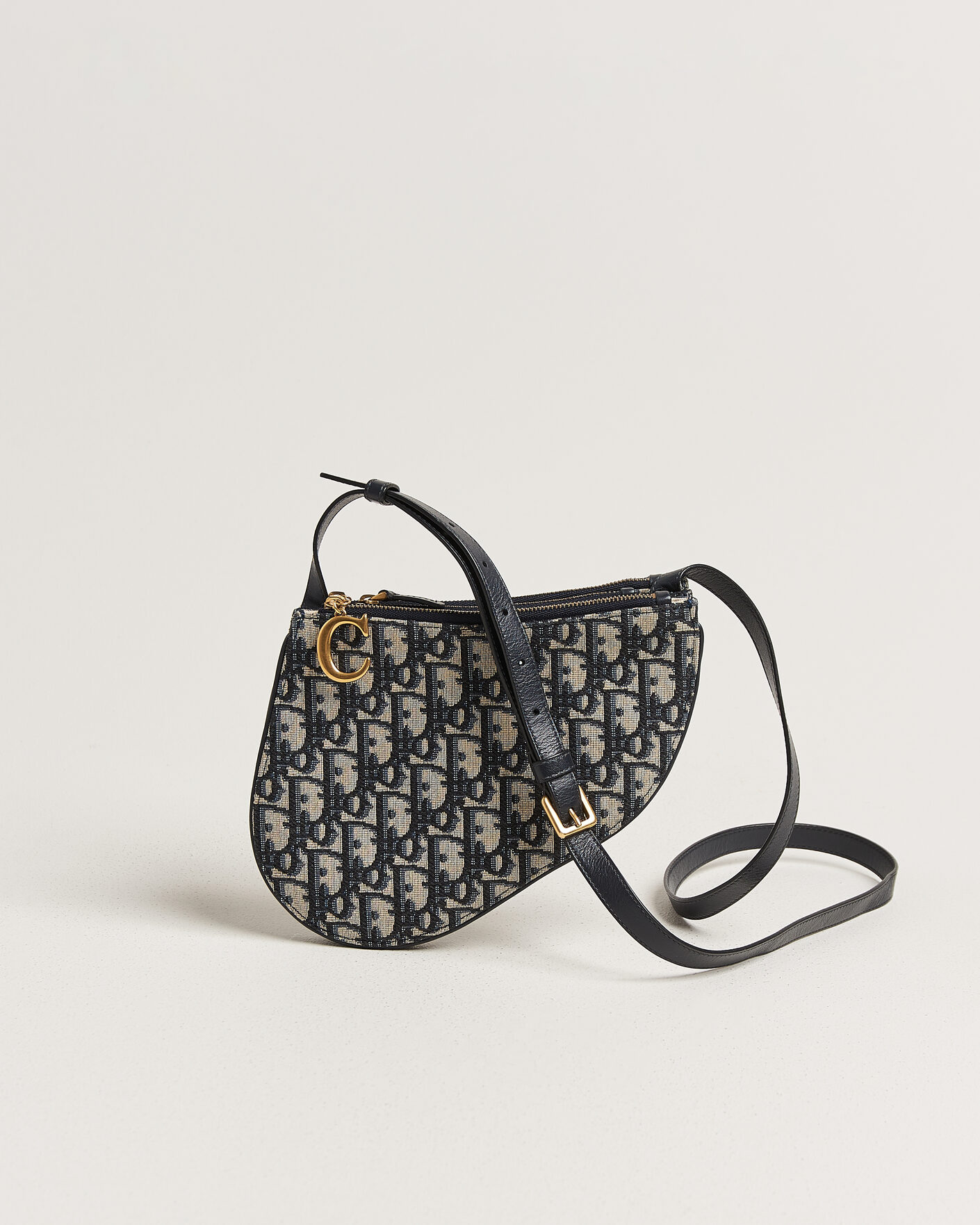 Heren | Pre-Owned & Vintage Bags | Dior Pre-Owned | Saddle Oblique Rodeo Trio Pouch Blue