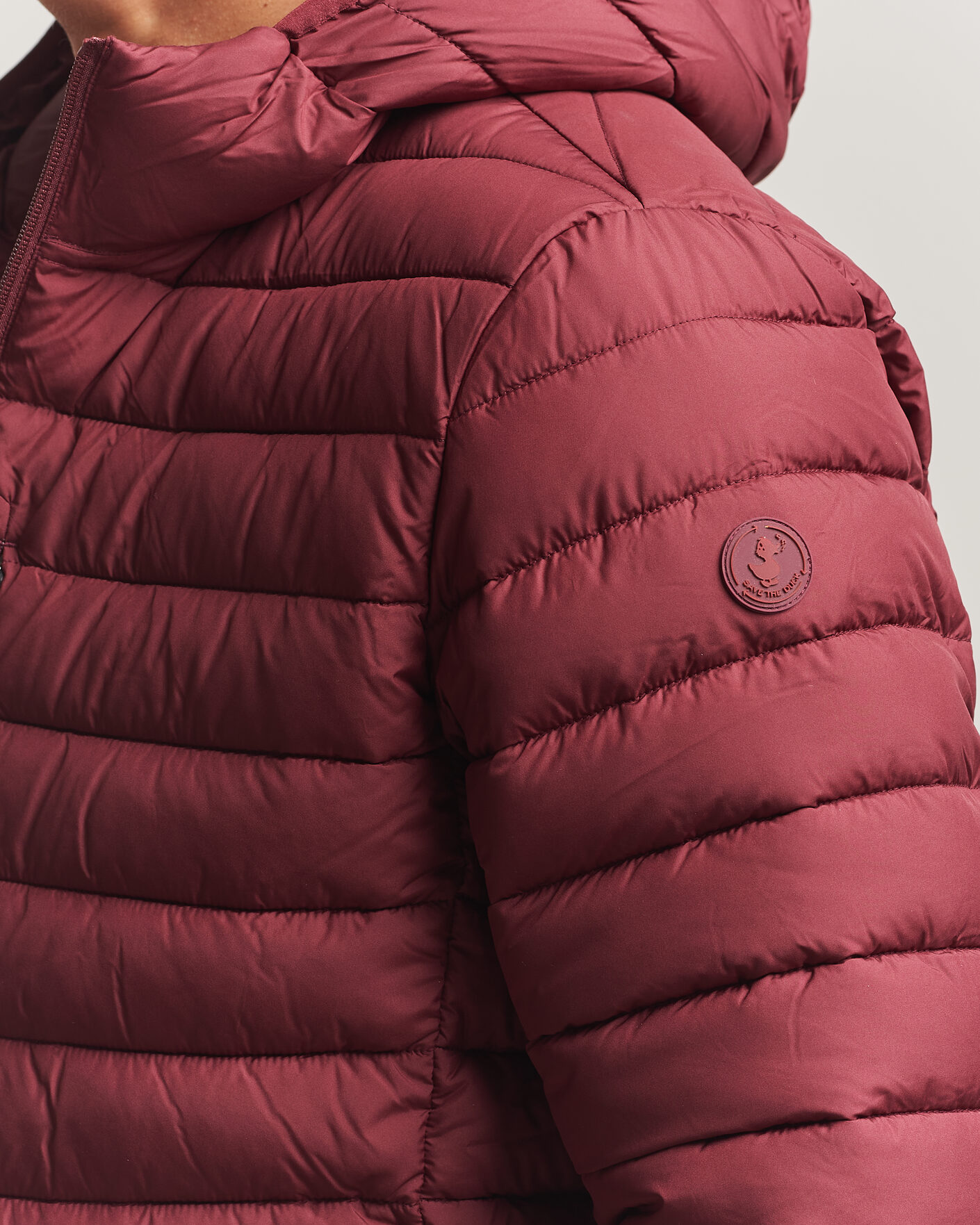 Heren | Jassen | Save The Duck | Juncus Matt Lightweight Hood Jacket Wine Red