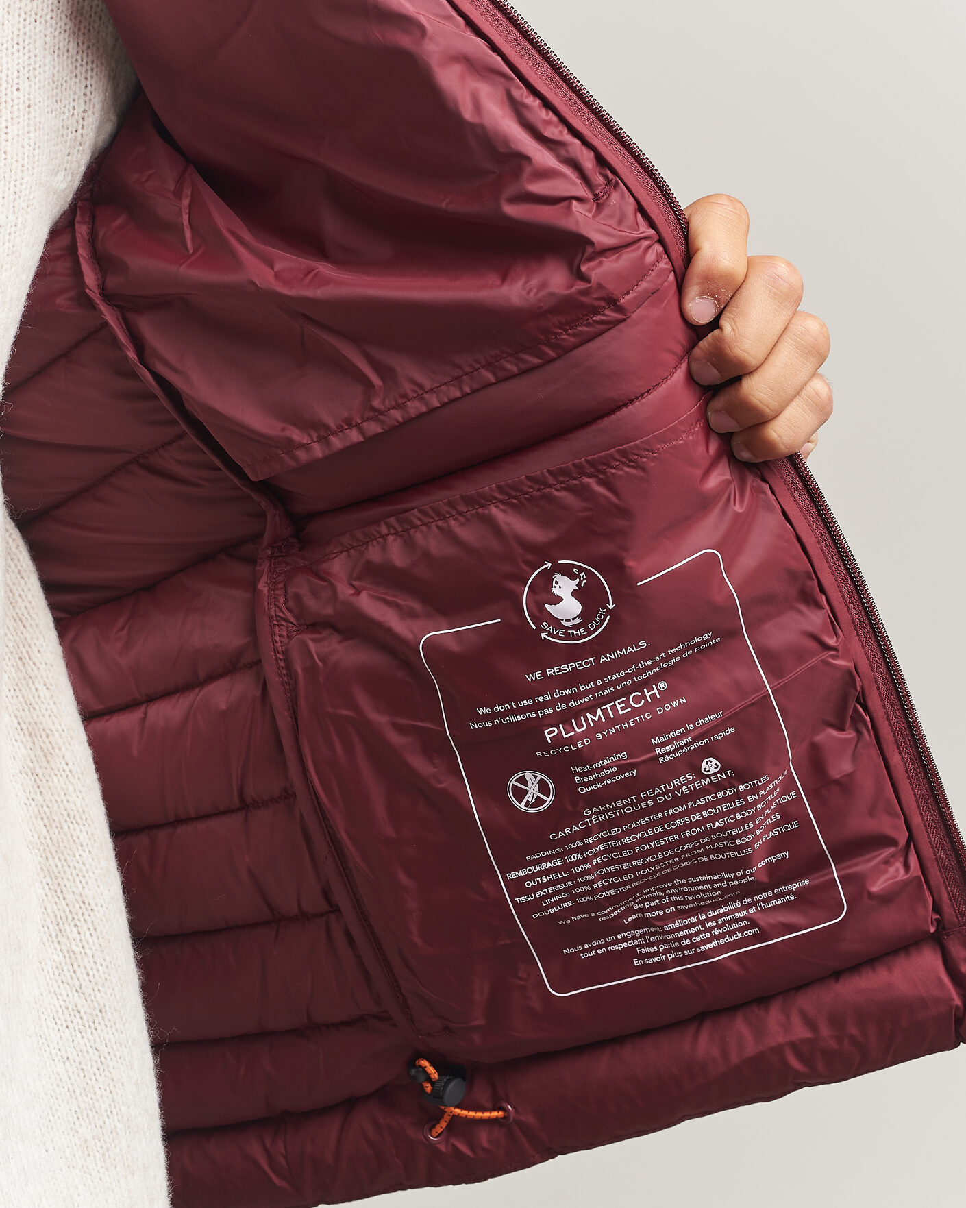 Heren | Jassen | Save The Duck | Juncus Matt Lightweight Hood Jacket Wine Red