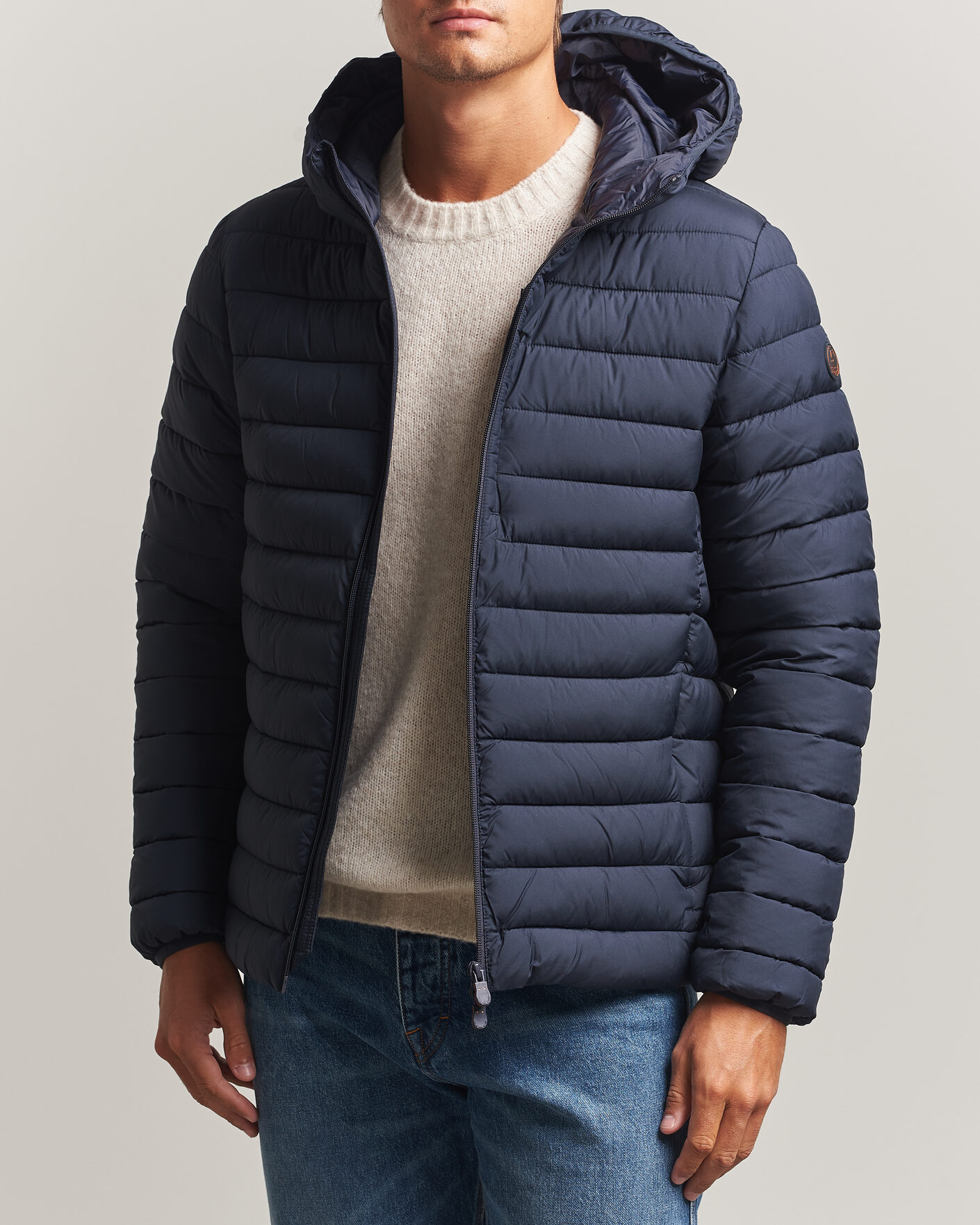 Heren | Jassen | Save The Duck | Juncus Matt Lightweight Hood Jacket Blue Black