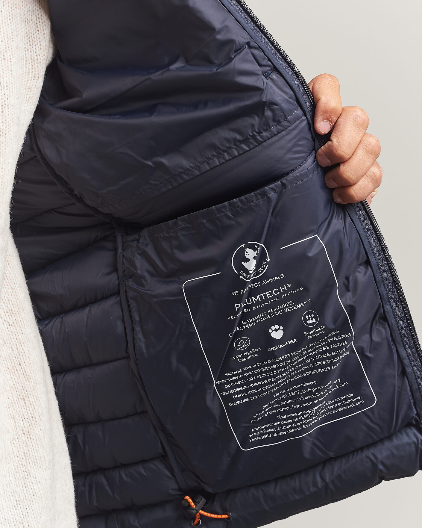 Heren | Jassen | Save The Duck | Juncus Matt Lightweight Hood Jacket Blue Black