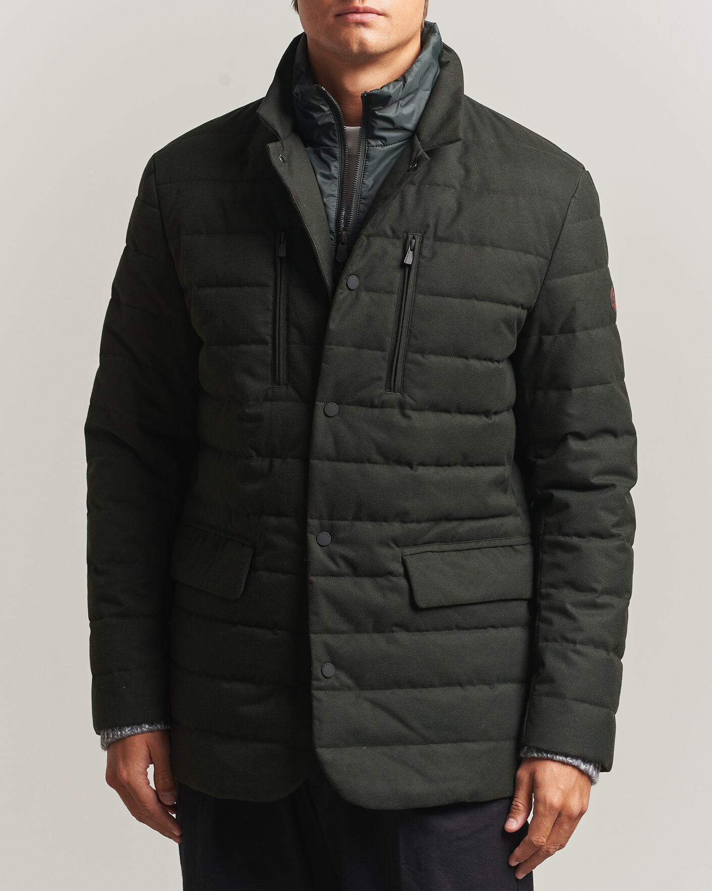 Heren | Jassen | Save The Duck | Felipe Padded Flannel Jacket Green Black