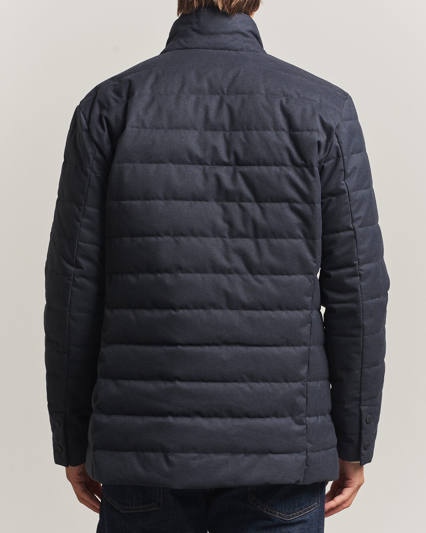 Heren | Jassen | Save The Duck | Felipe Padded Flannel Jacket Navy Blue