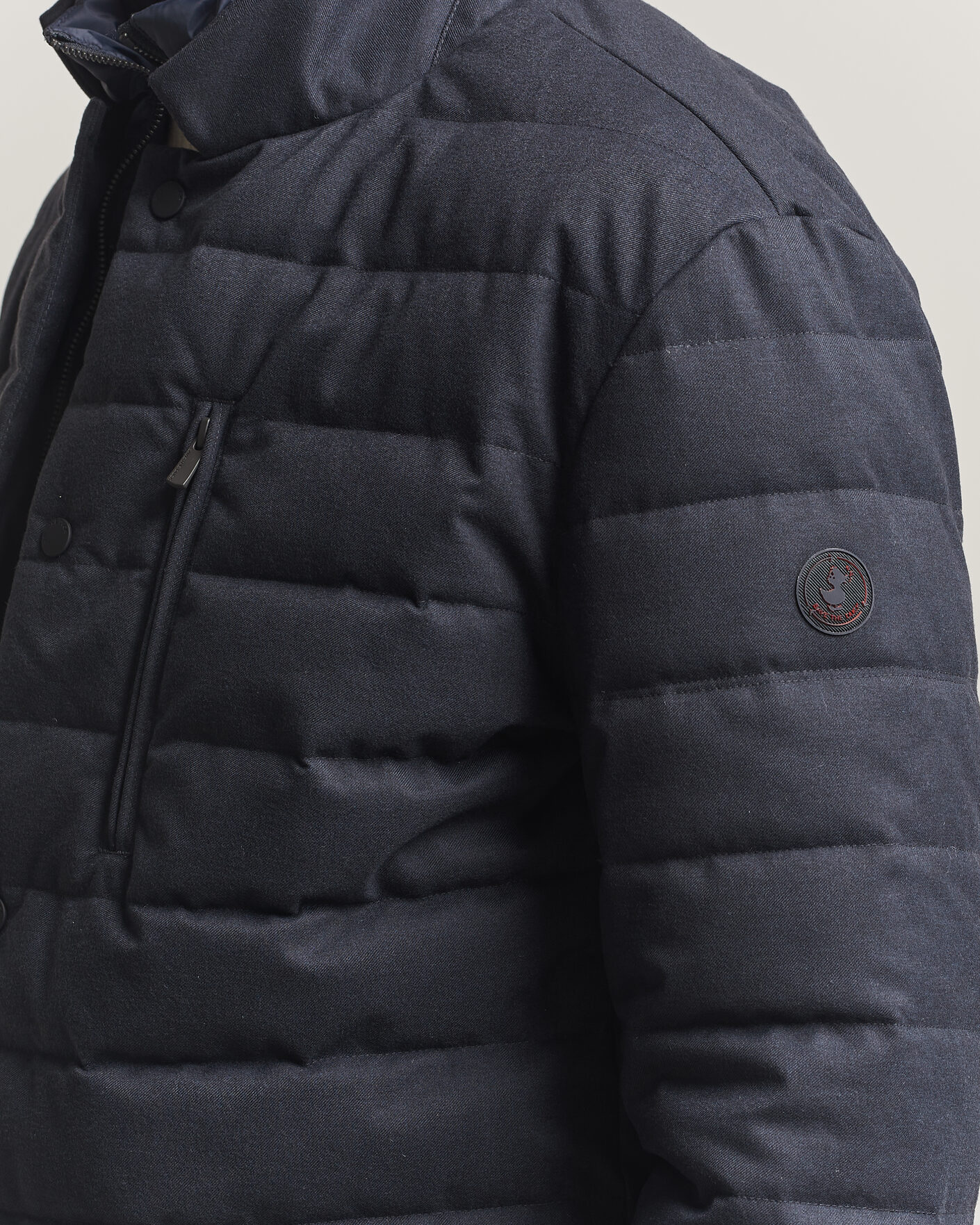 Heren | Jassen | Save The Duck | Felipe Padded Flannel Jacket Navy Blue