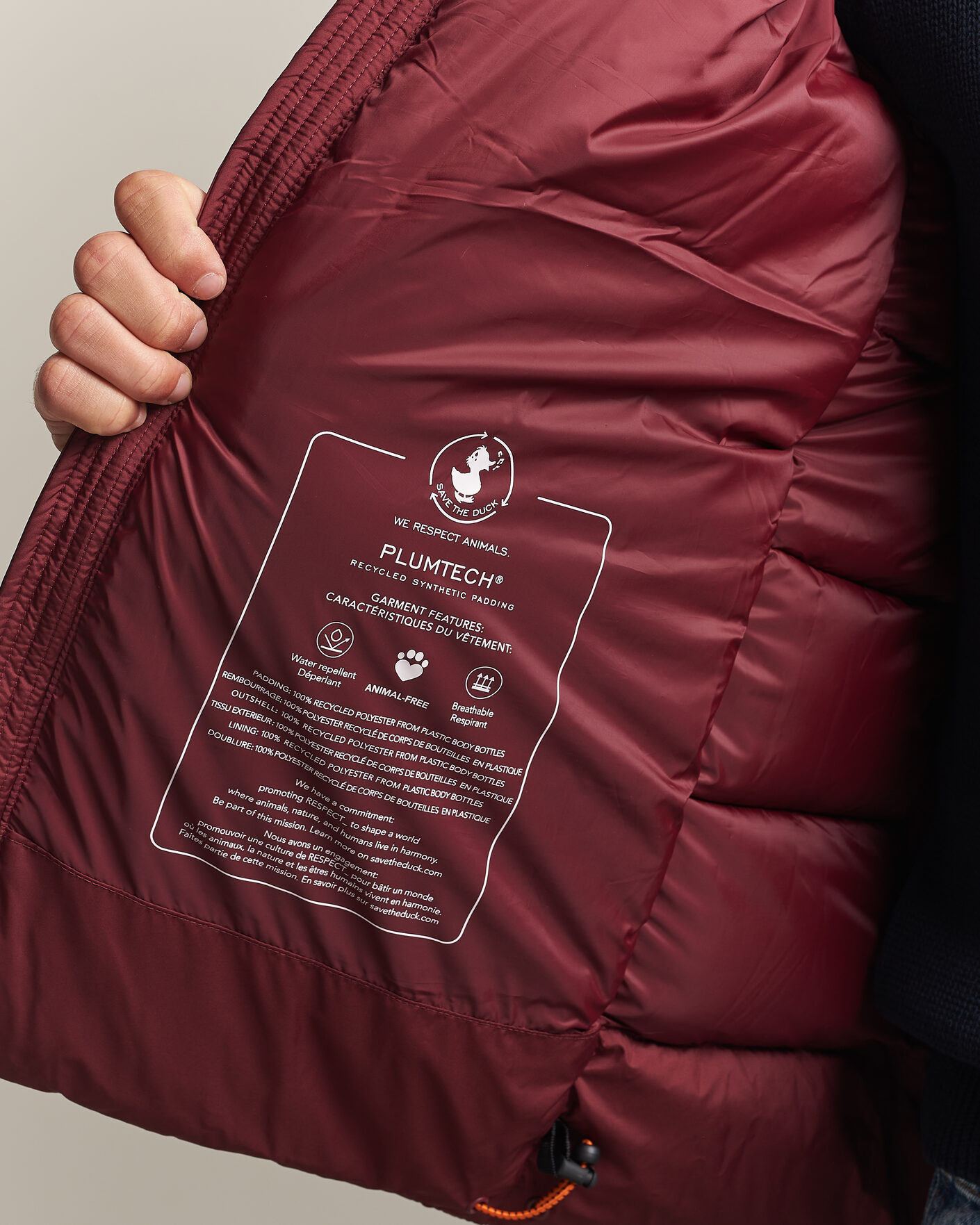 Heren | Jassen | Save The Duck | Boris Matt Padded Puffer Wine Red