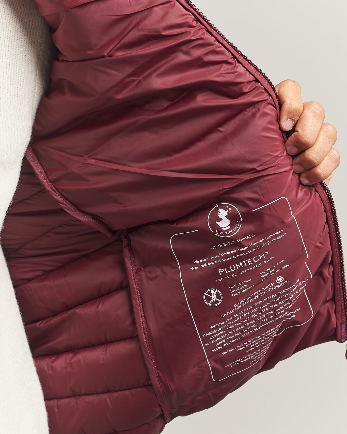 Heren | Gilets | Save The Duck | Rhus Matt Lightweight Vest Wine Red