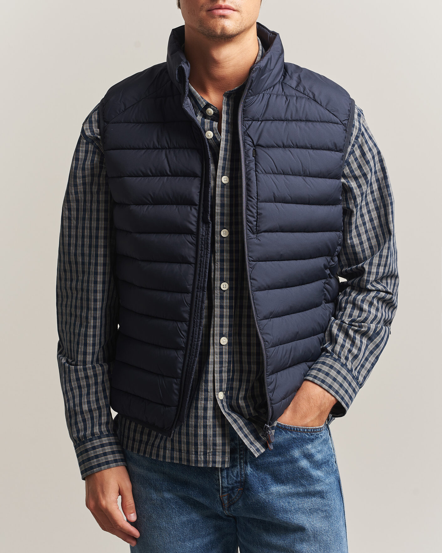 Heren | Gilets | Save The Duck | Rhus Matt Lightweight Vest Blue Black