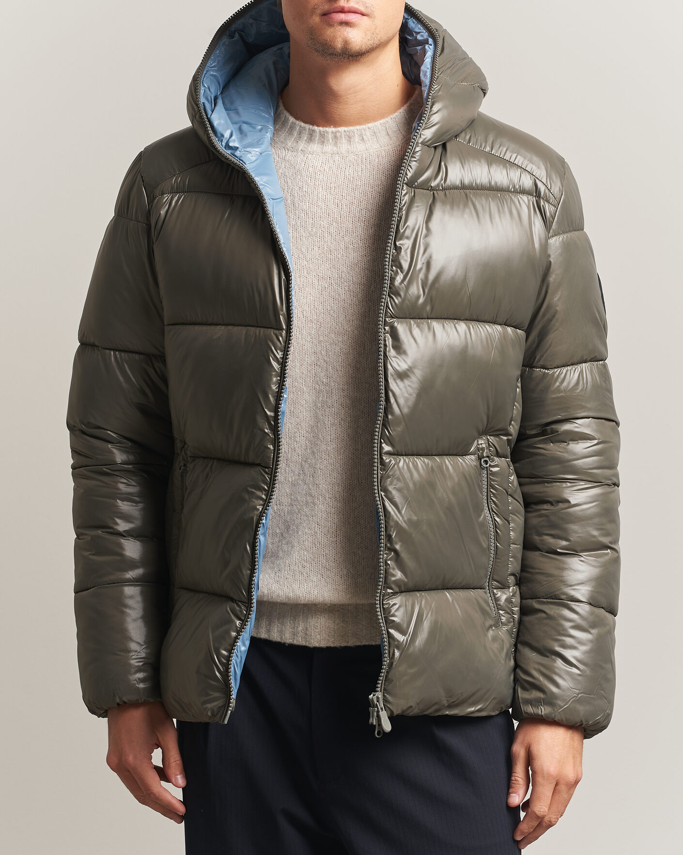 Heren | Jassen | Save The Duck | Edgard Padded Puffer Gunmetal Grey