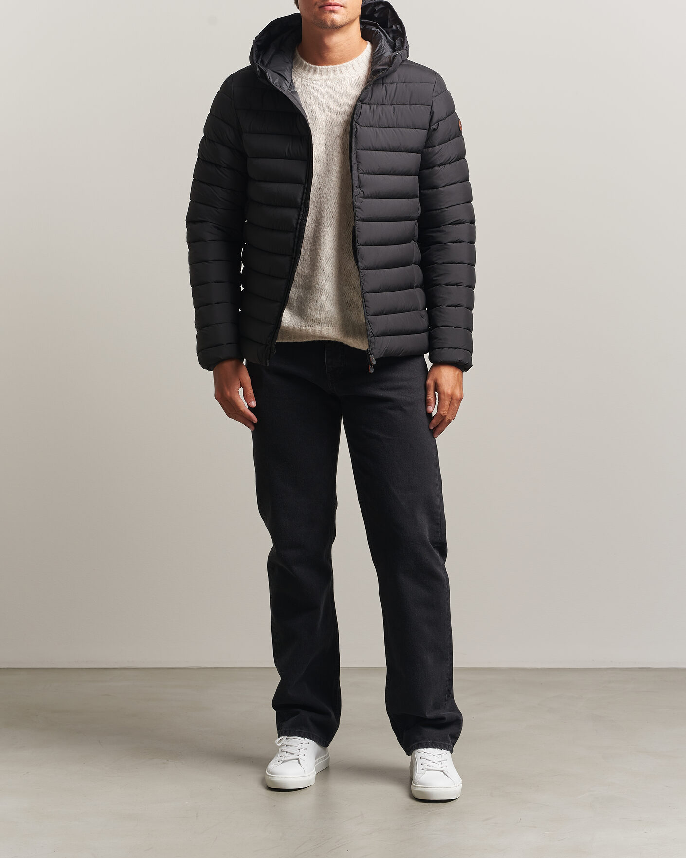 Heren | Jassen | Save The Duck | Juncus Matt Lightweight Hood Jacket Black