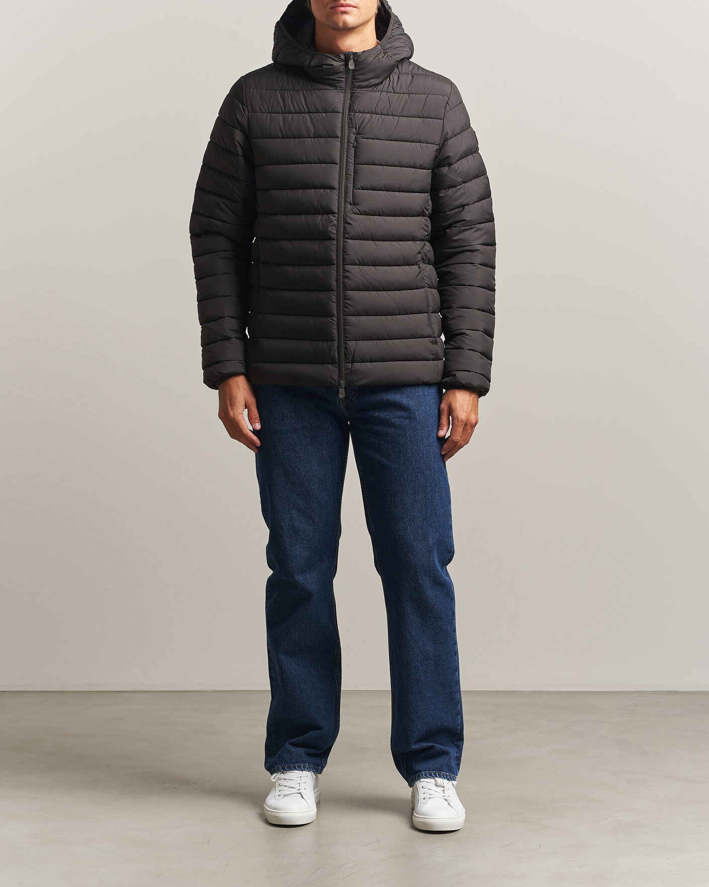 Heren | Jassen | Save The Duck | Juncus Matt Lightweight Hood Jacket Brown Black