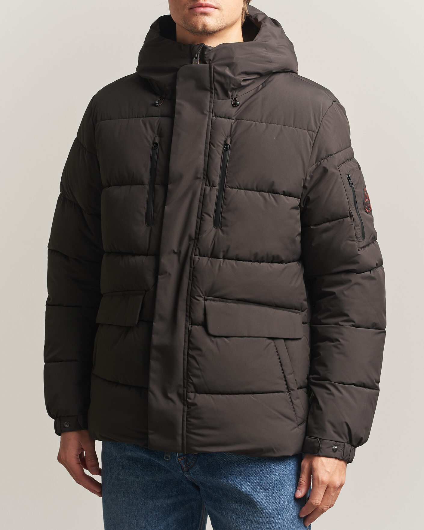 Heren | Jassen | Save The Duck | Espel Short Arctic Parka Brown Black