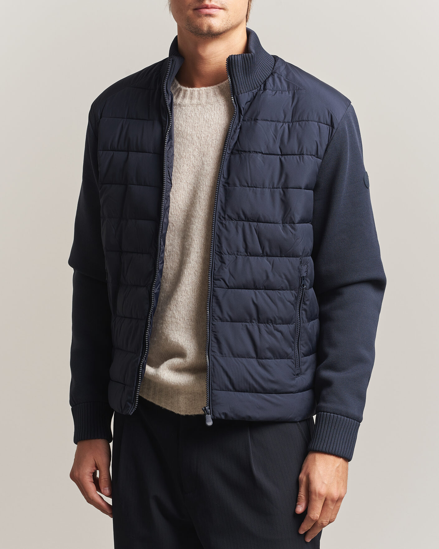 Heren | Jassen | Save The Duck | Sedum Hybrid Jacket Blue Black
