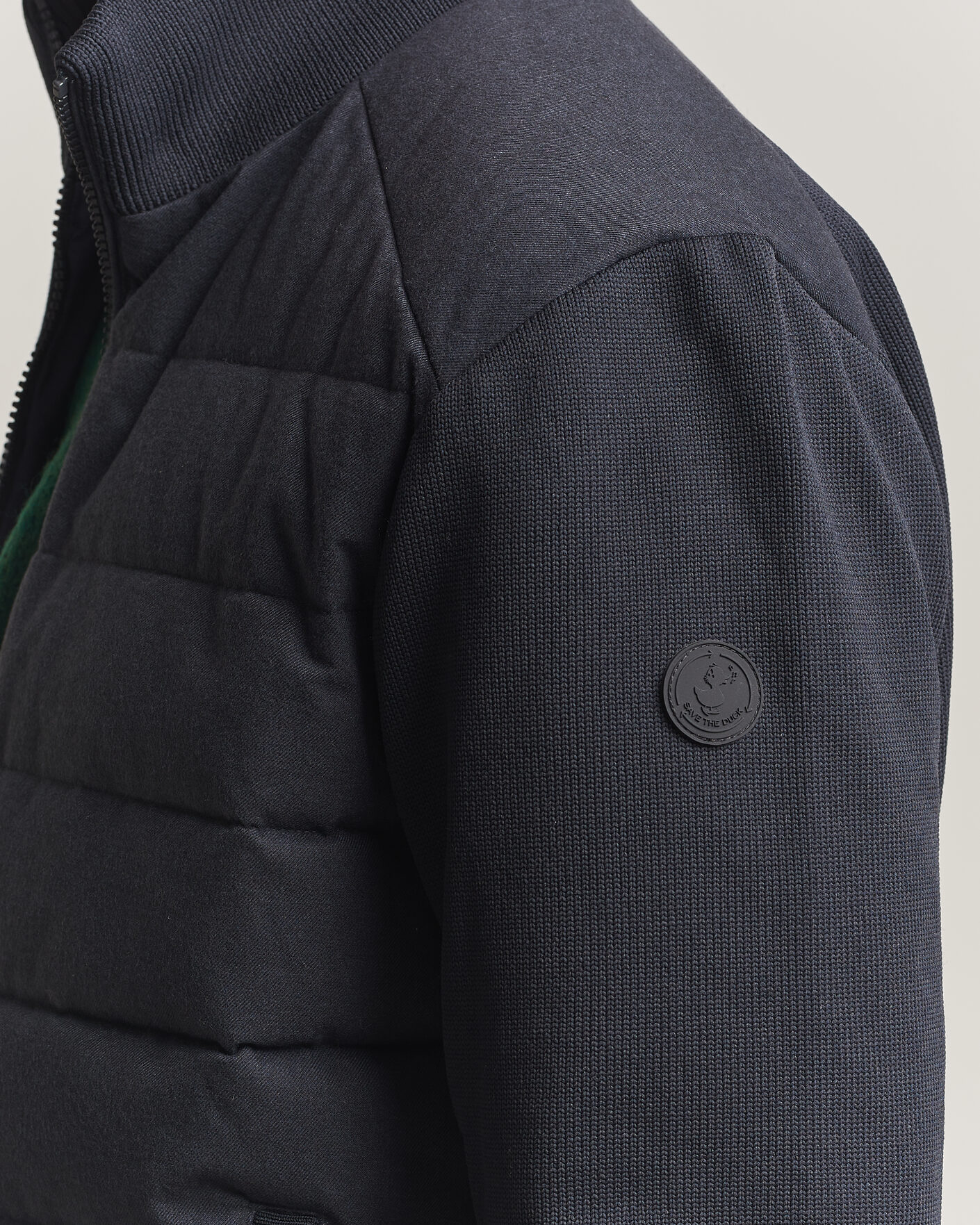 Heren | Jassen | Save The Duck | Lasse Padded Hybrid Jacket Navy Blue Melange