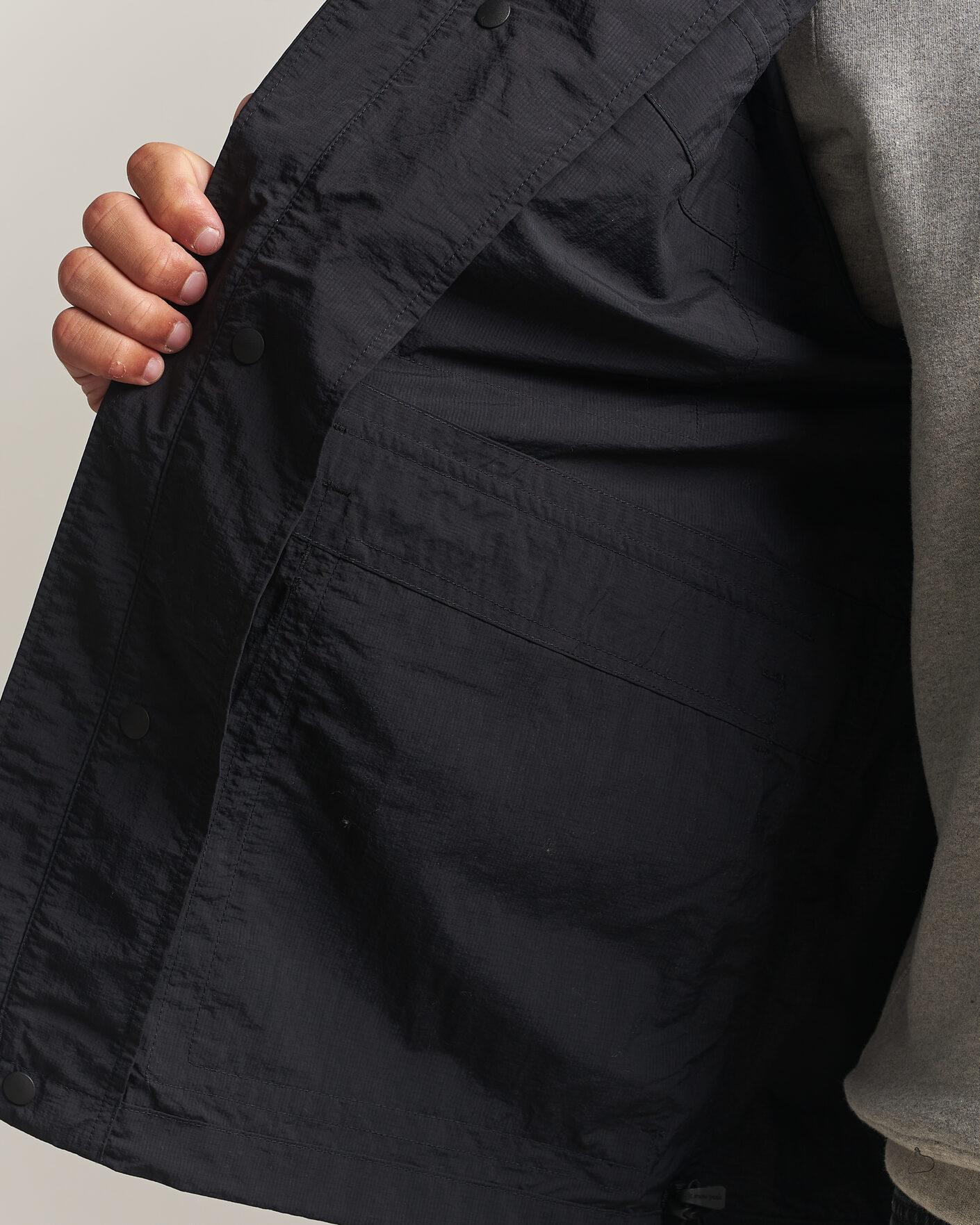 Heren | Jassen | Snow Peak | Nylon Double Rip Jacket Black