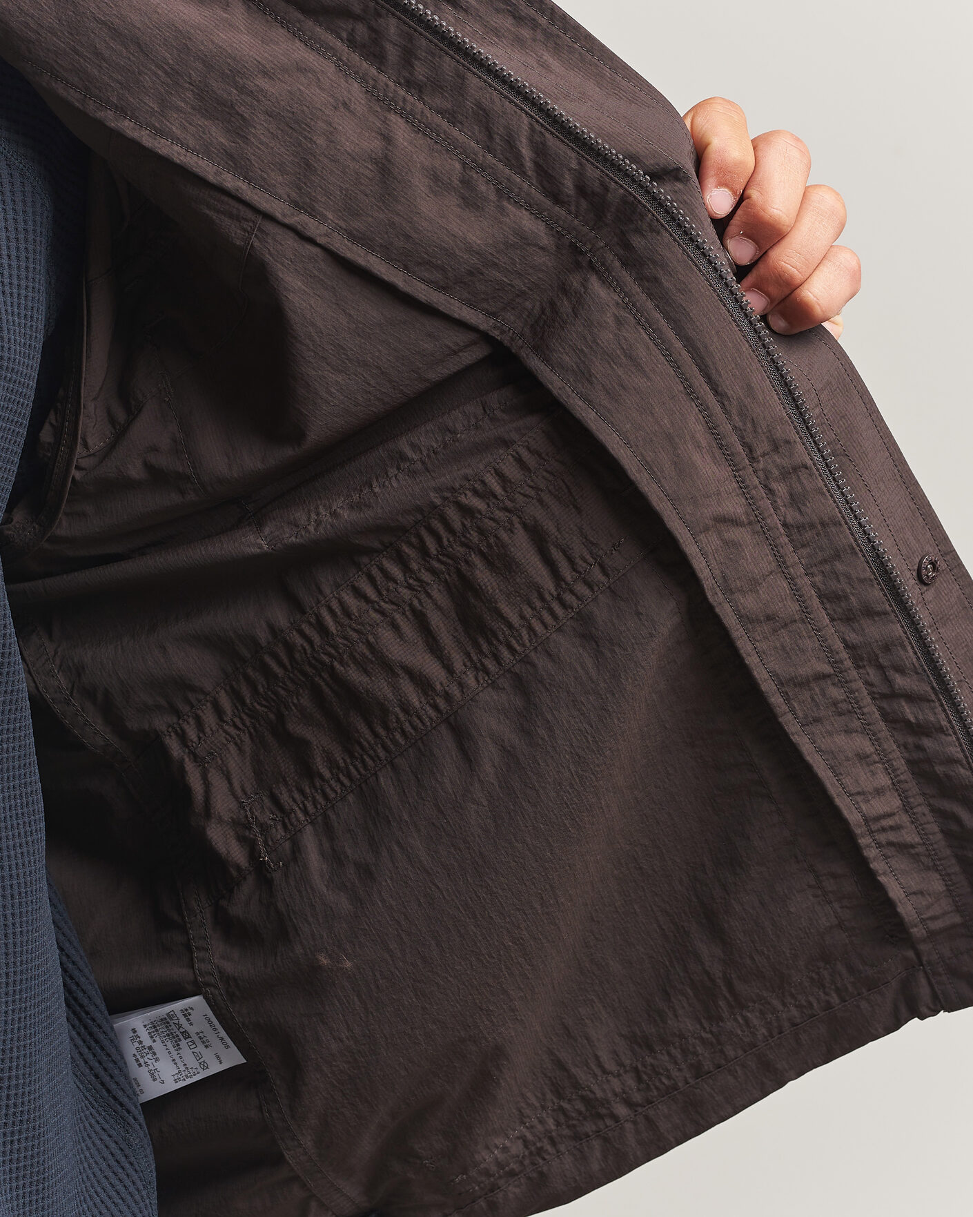 Heren | Jassen | Snow Peak | Nylon Double Rip Jacket Dark Brown