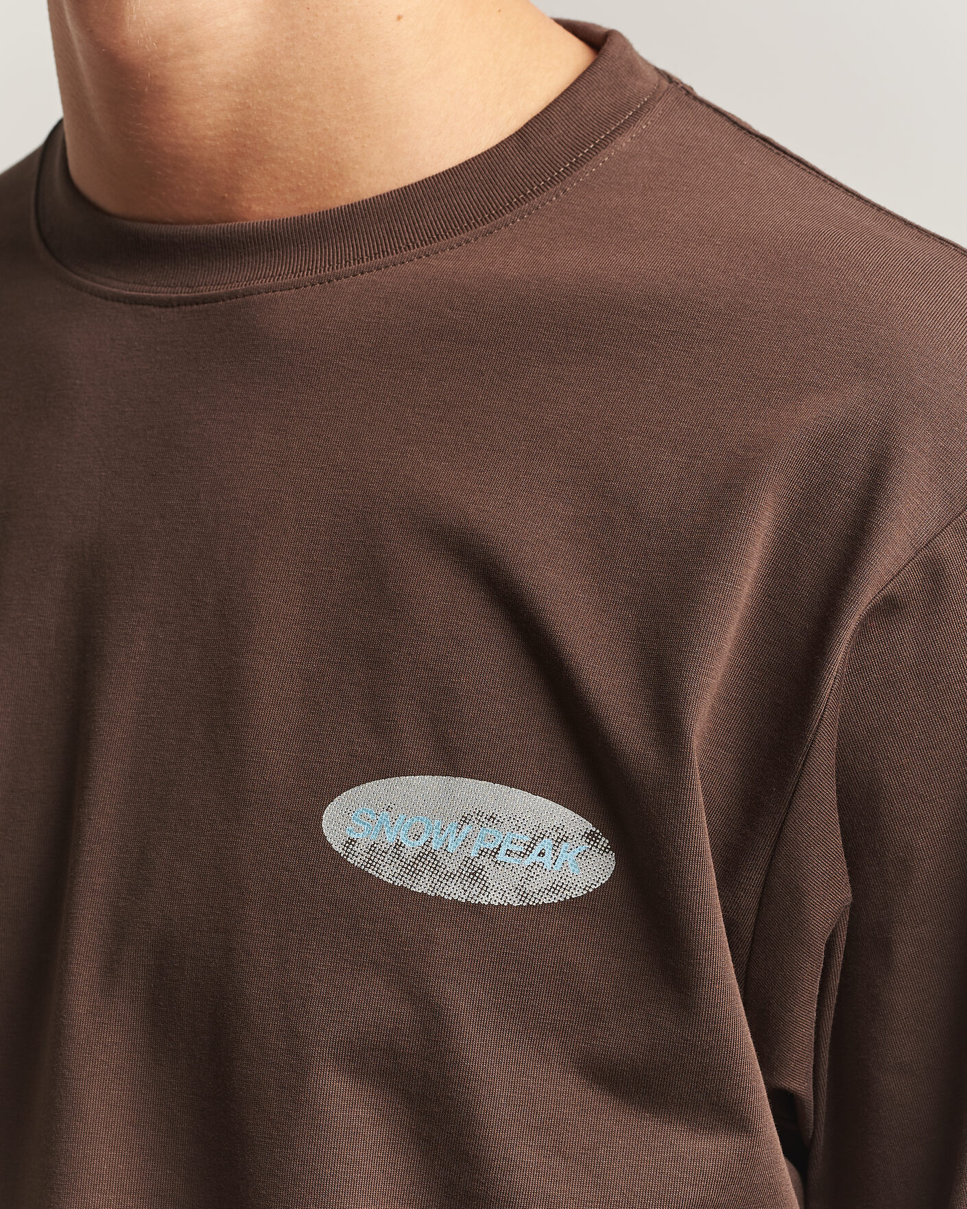 Heren | T-shirts | Snow Peak | Campscape L/S T-Shirt Brown