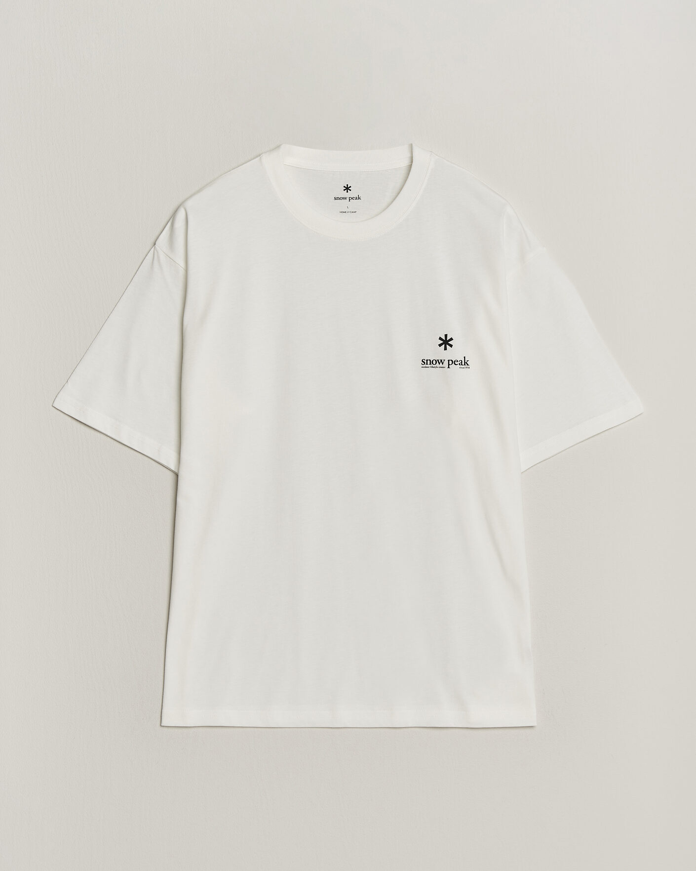 Heren | T-shirts | Snow Peak | Soft Cotton Relaxed Logo T-Shirt Off White