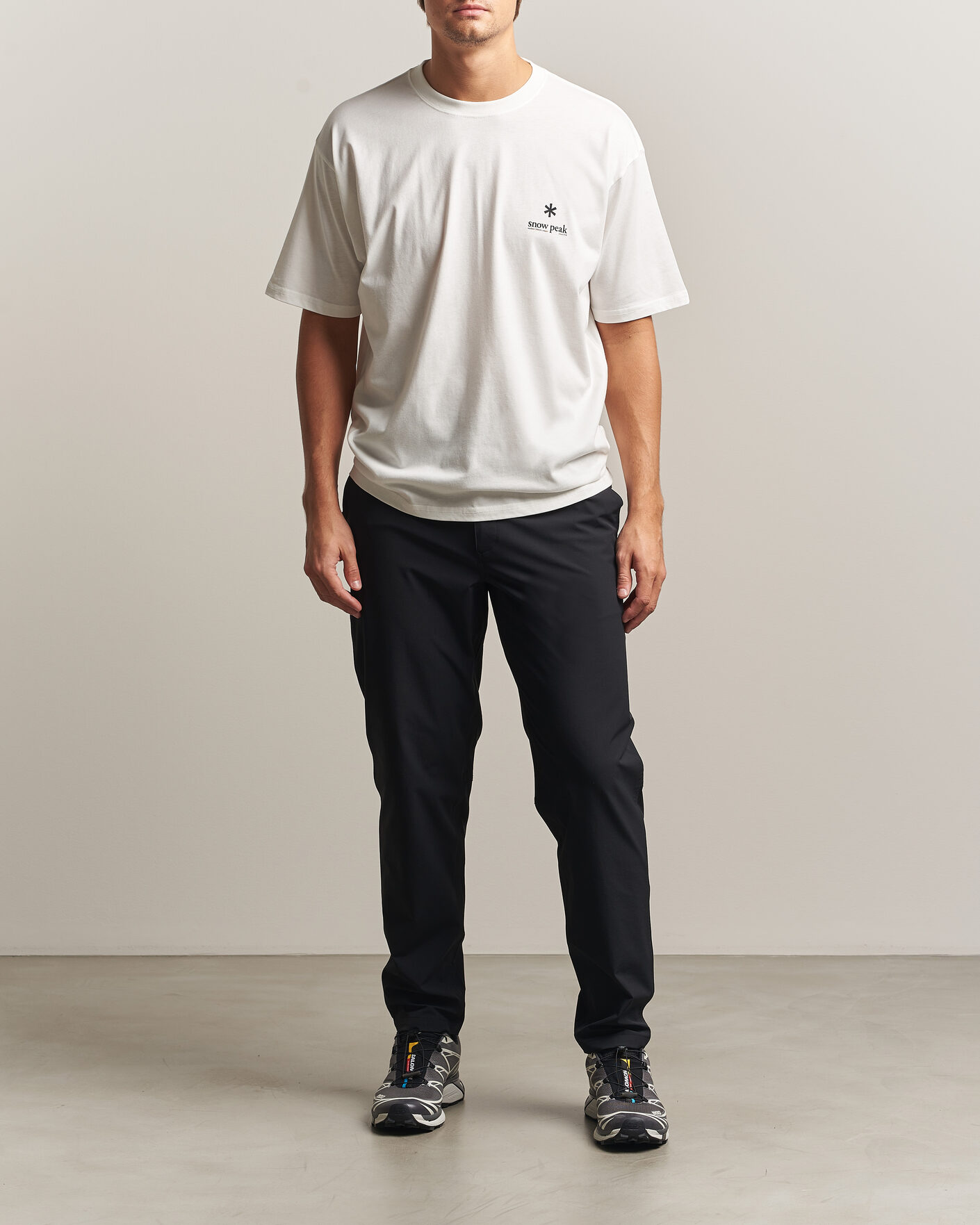 Heren | T-shirts | Snow Peak | Soft Cotton Relaxed Logo T-Shirt Off White