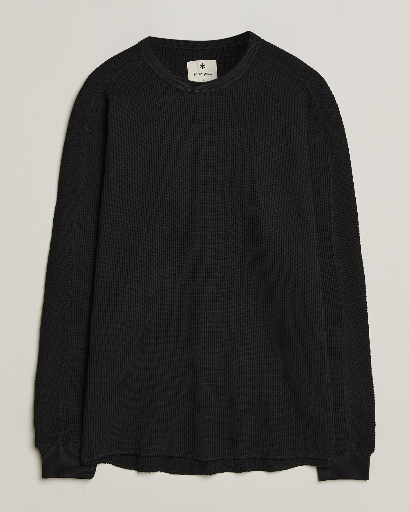 Heren | Truien | Snow Peak | Heavyweight Waffle Pullover Black