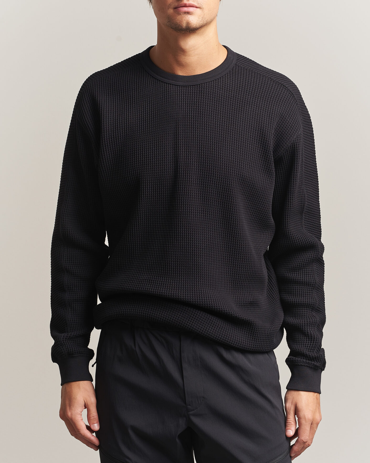 Heren | Truien | Snow Peak | Heavyweight Waffle Pullover Black