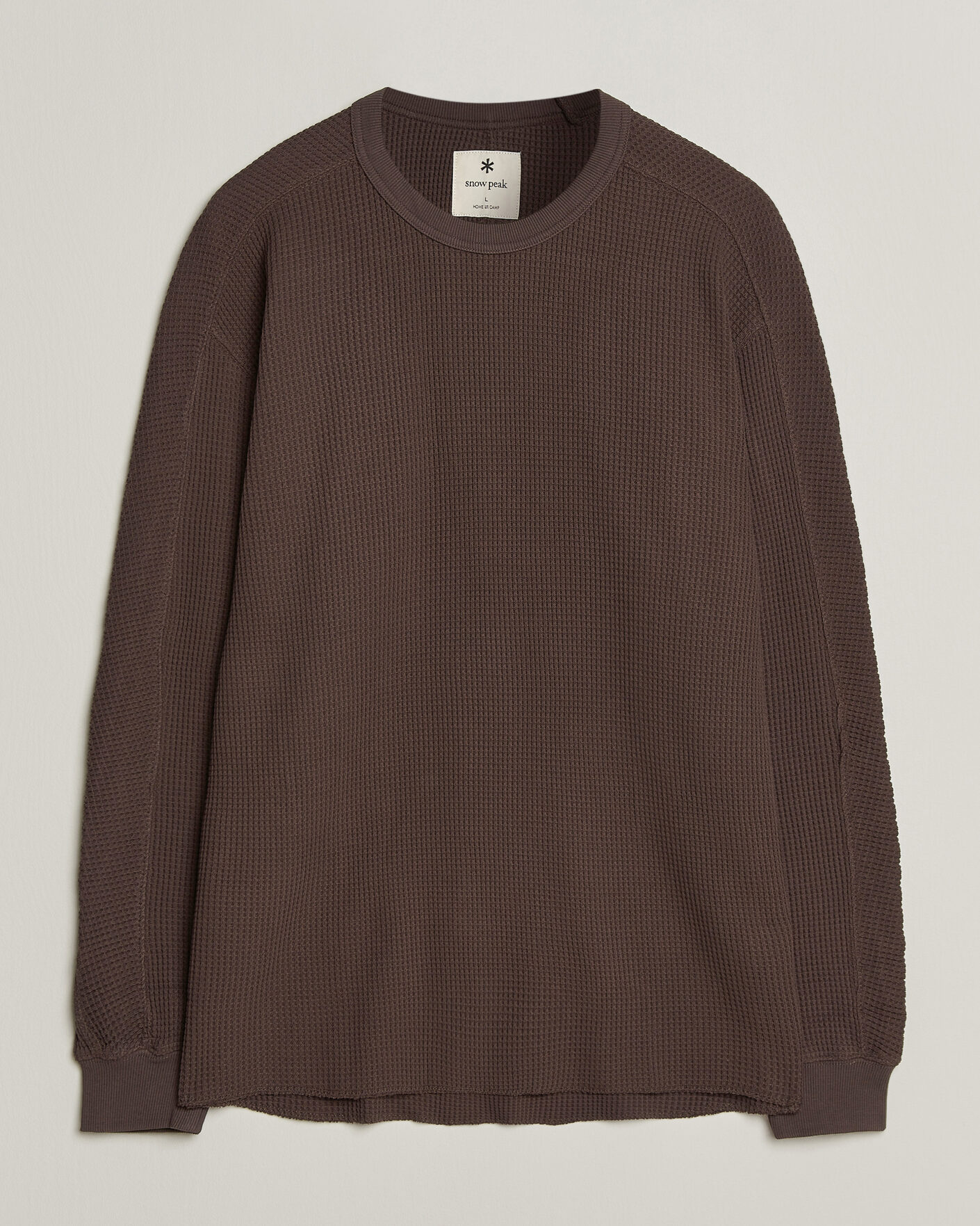 Heren | Truien | Snow Peak | Heavyweight Waffle Pullover Dark Brown