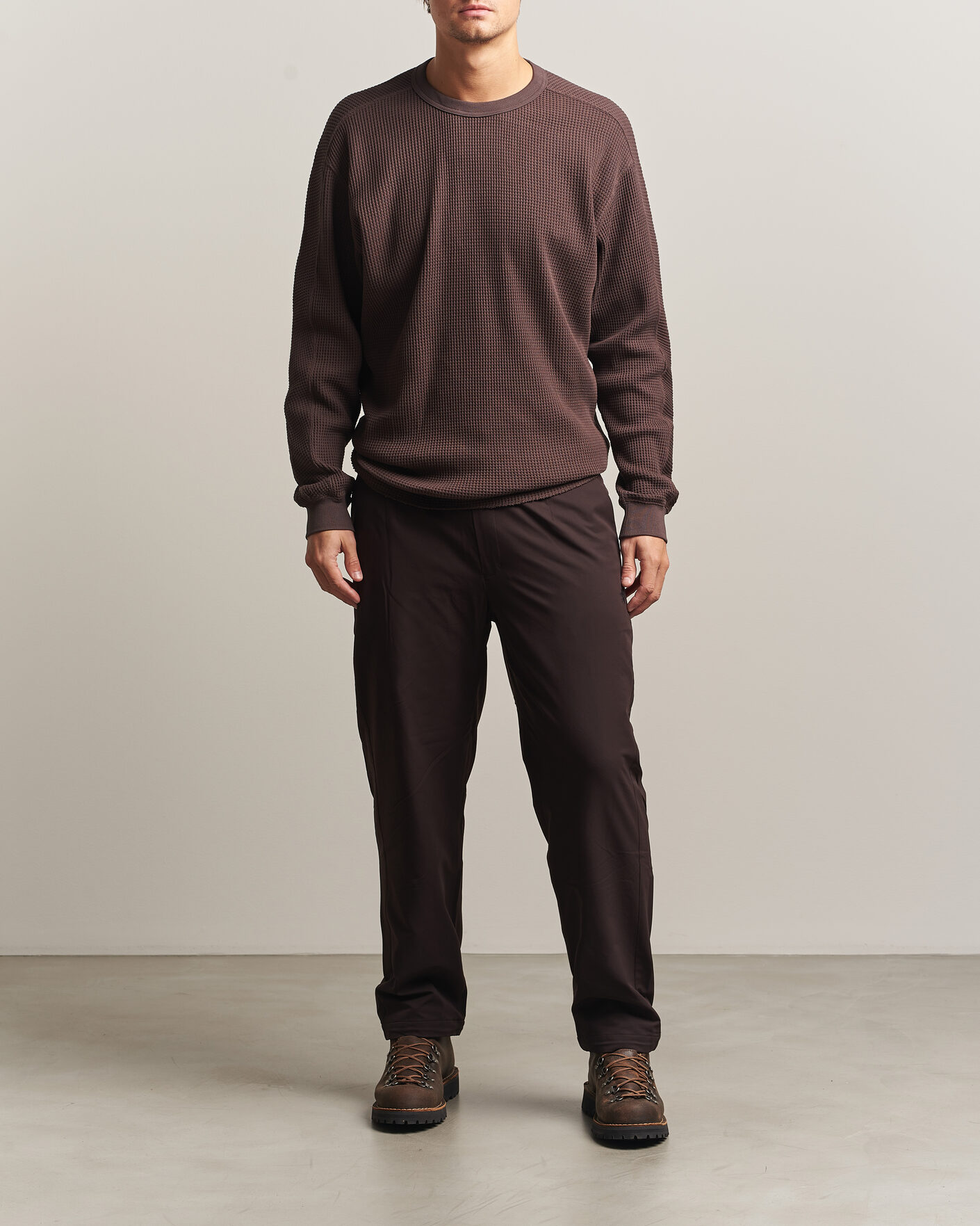 Heren | Truien | Snow Peak | Heavyweight Waffle Pullover Dark Brown