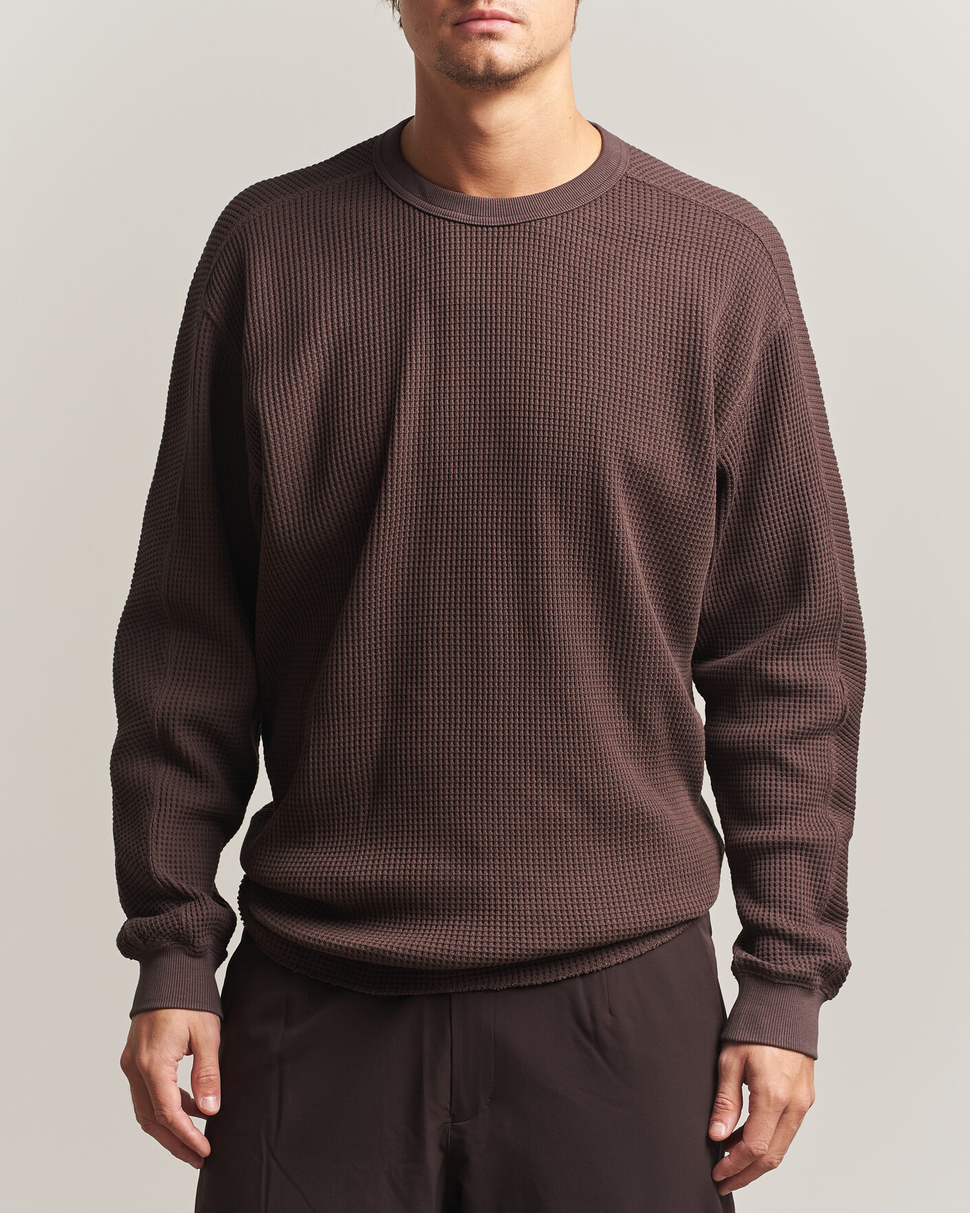 Heren | Truien | Snow Peak | Heavyweight Waffle Pullover Dark Brown