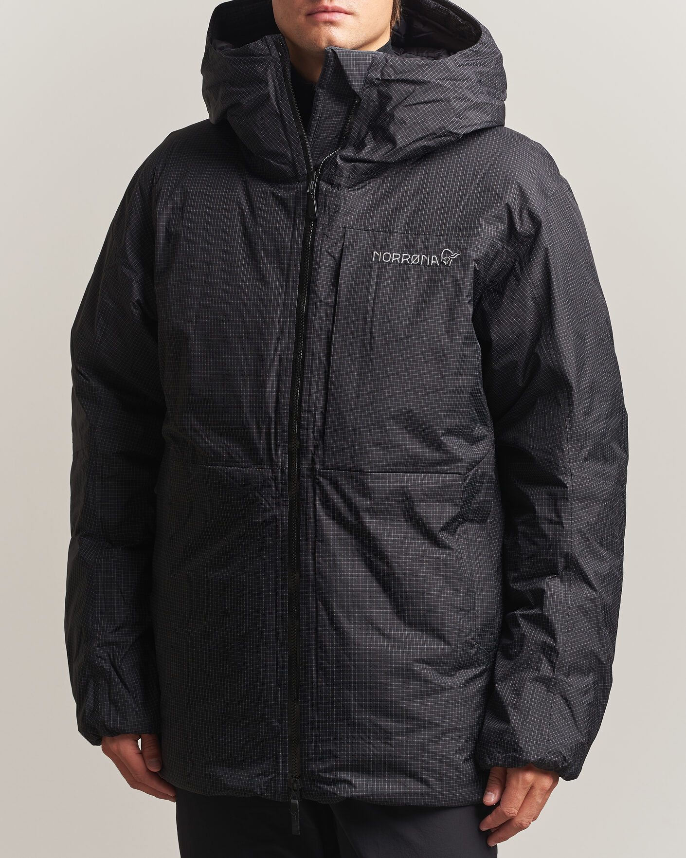 Heren | Jassen | Norrøna | Trollveggen dri2 Down 800 Zip Hood Caviar Black