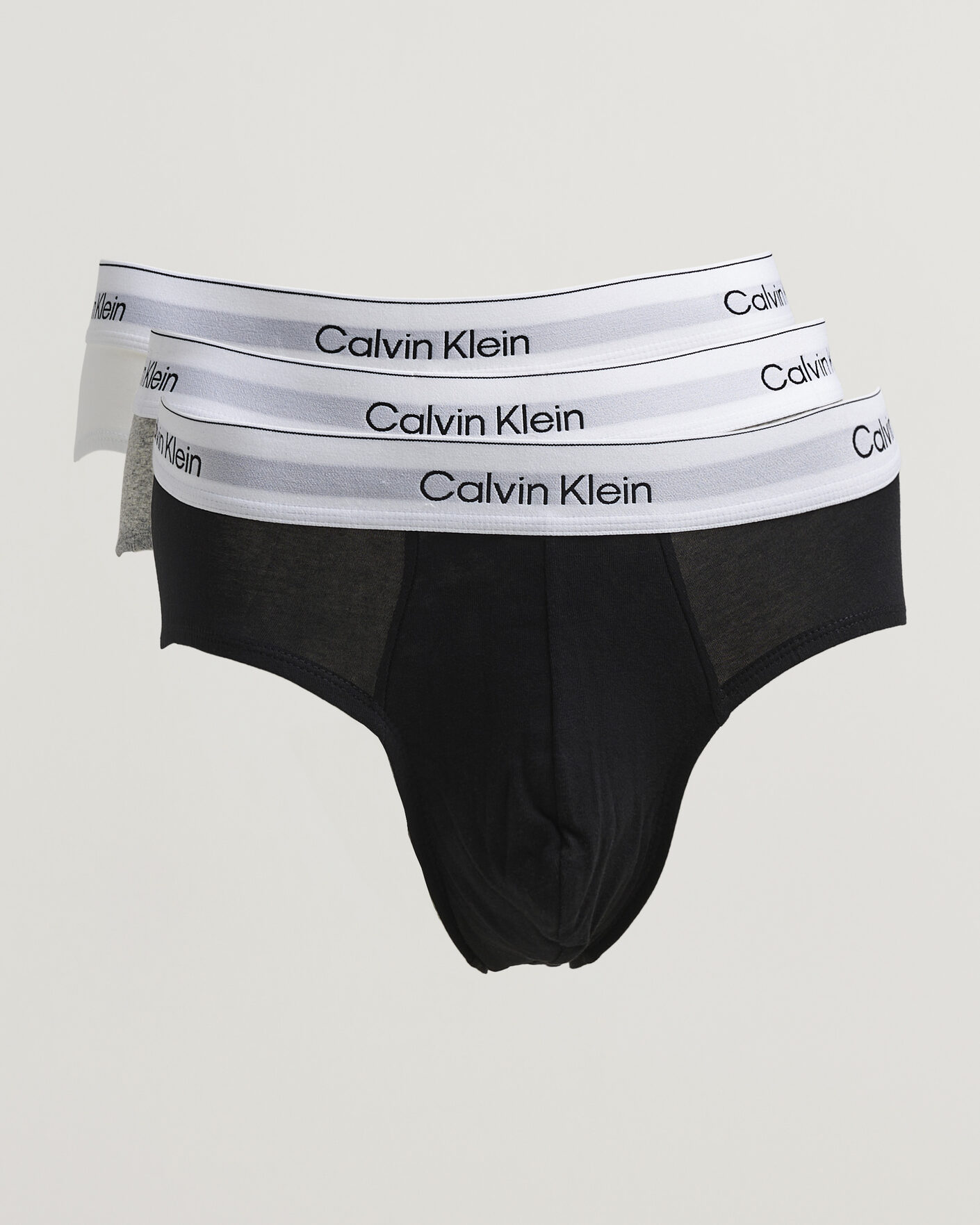 Heren | Ondergoed | Calvin Klein | 3-Pack Icon Cotton Stretch Hip Brief White/Black/Grey