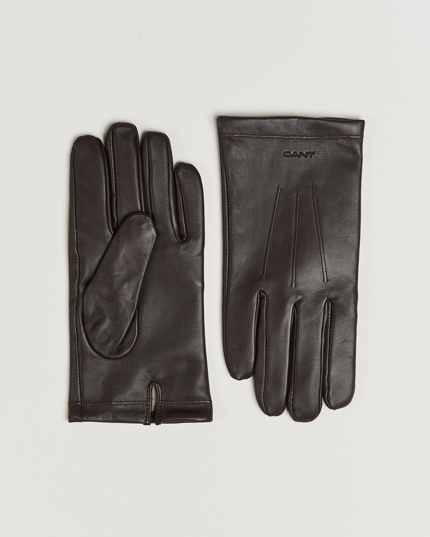 Heren | Handschoenen | Gant | Cashmere Lined Leather Glove Deep Brown
