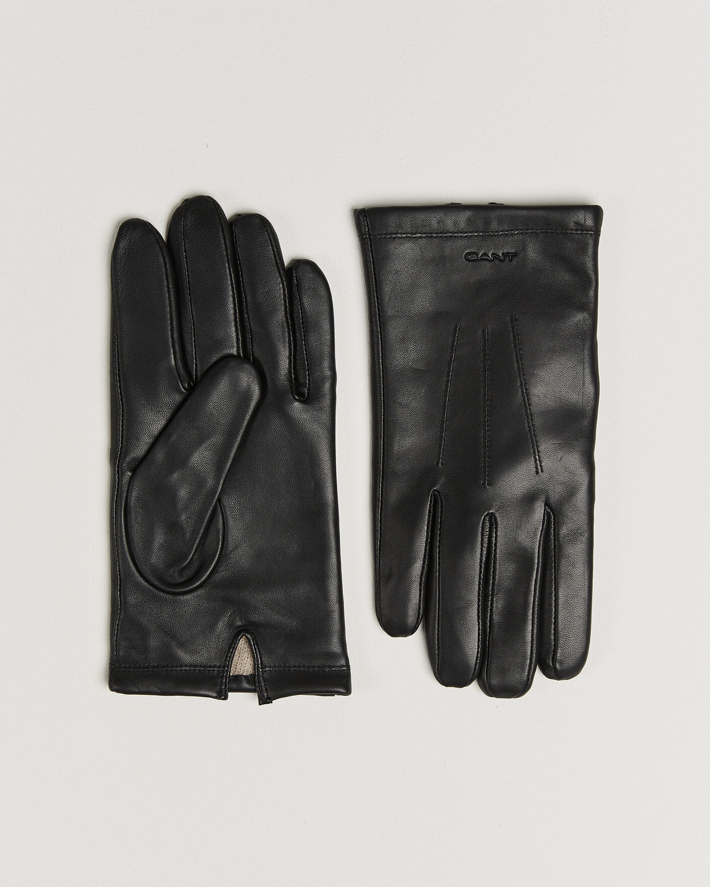 Heren | Handschoenen | Gant | Cashmere Lined Leather Glove Black